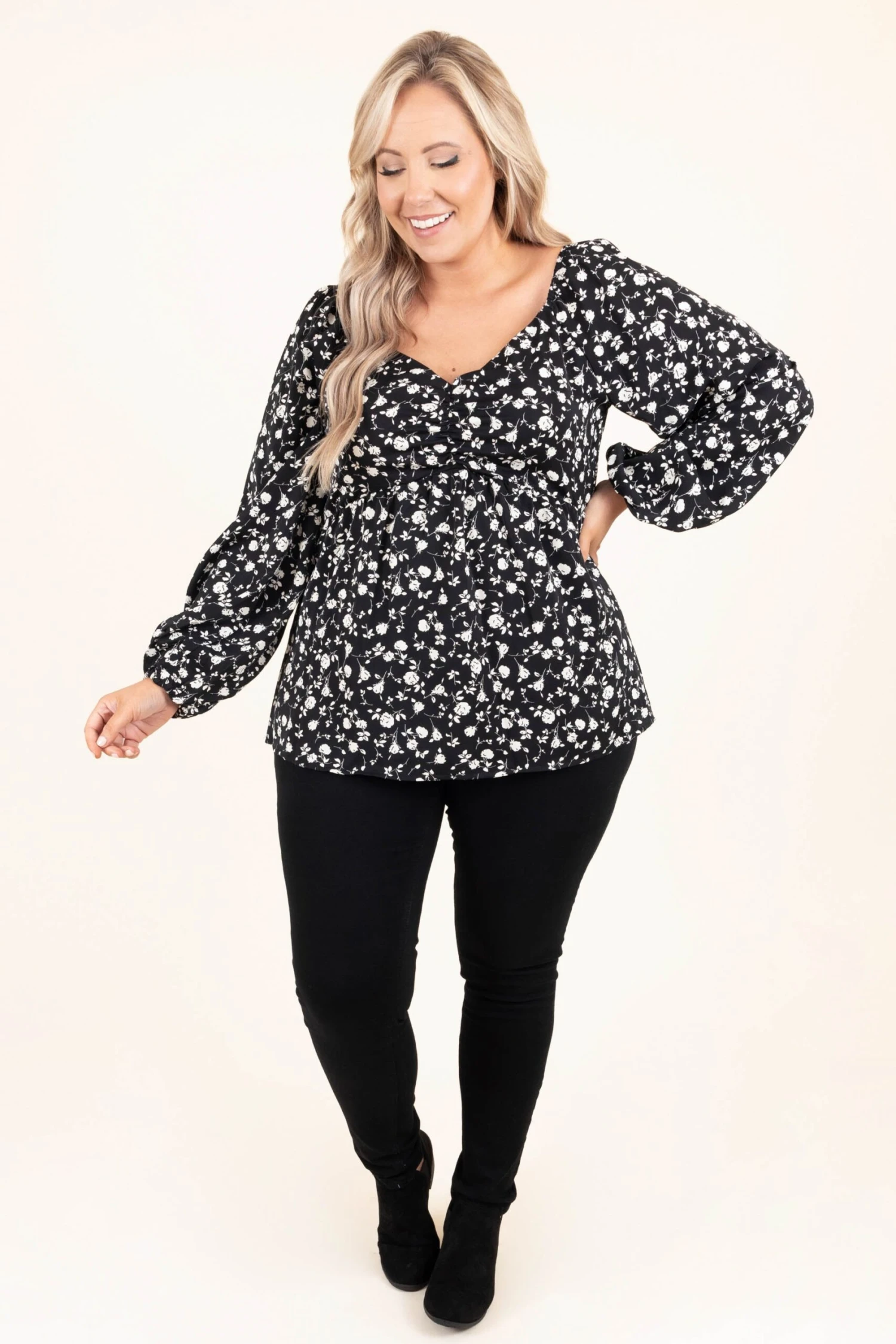 Bloom And Grow Top, Black 2 Bloom And Grow Top, Black - Image 2