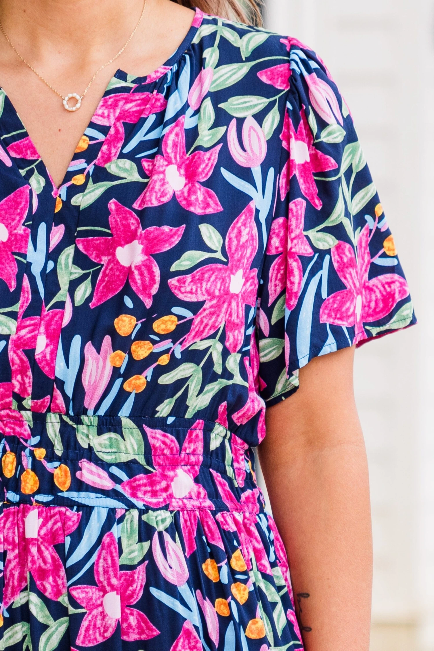 Blooming Vineyard Dress, Navy Multi 5 Blooming Vineyard Dress, Navy Multi - Image 5