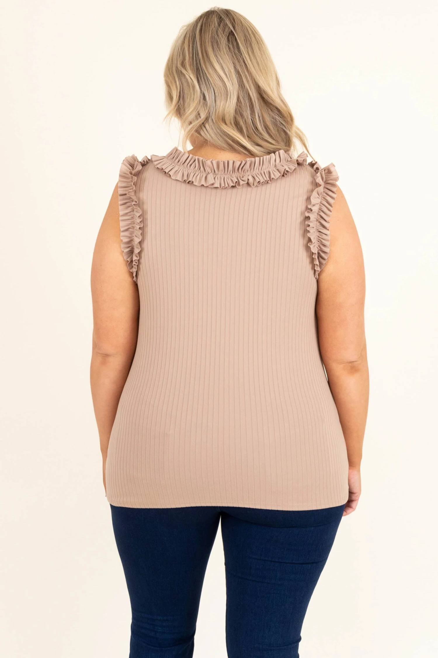 Blushed Beauty Top, Khaki 5 Blushed Beauty Top, Khaki - Image 5