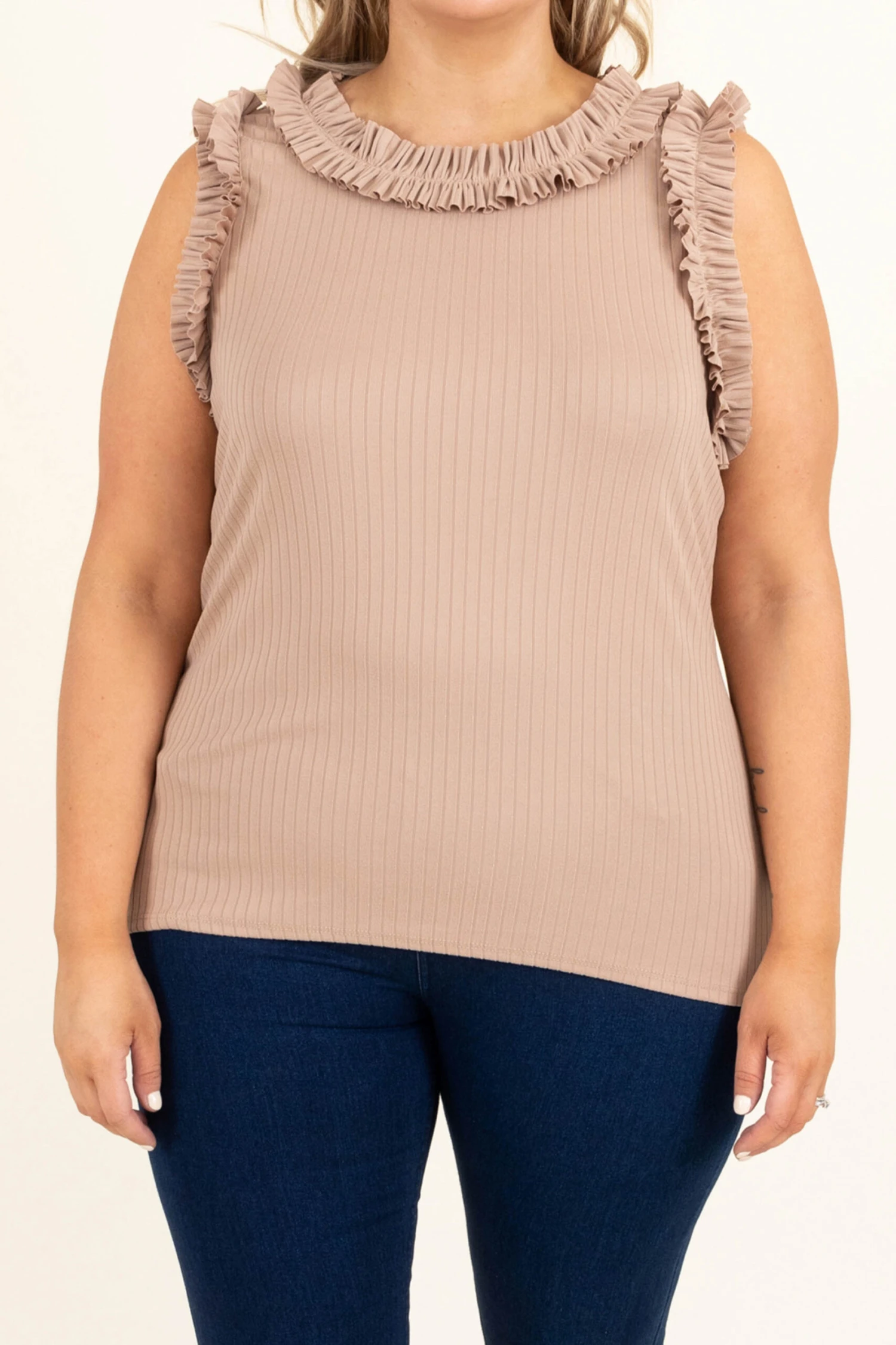 Blushed Beauty Top, Khaki 4 Blushed Beauty Top, Khaki - Image 4