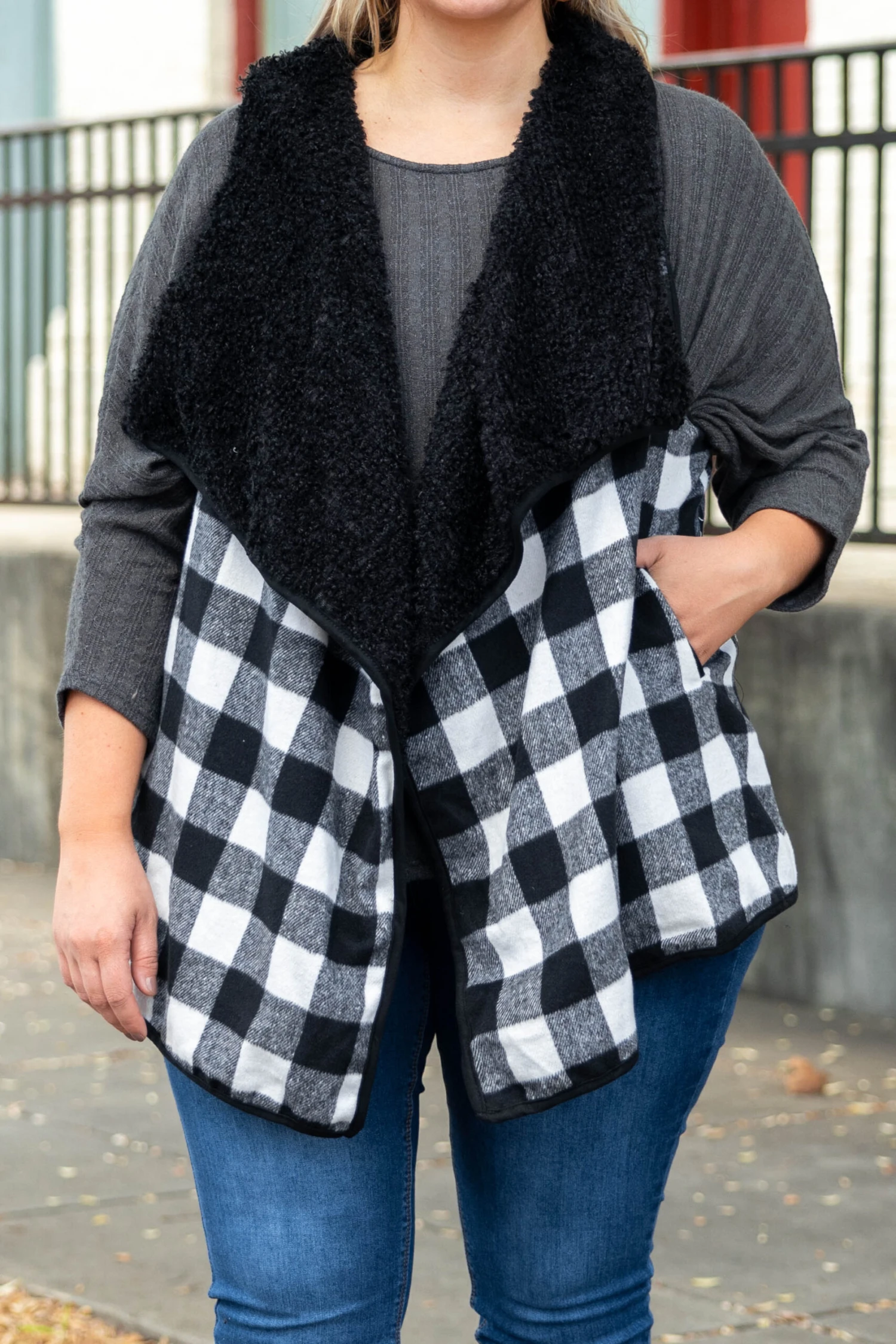 Blustery Night Vest, Black-Ivory 4 Blustery Night Vest, Black-Ivory - Image 4