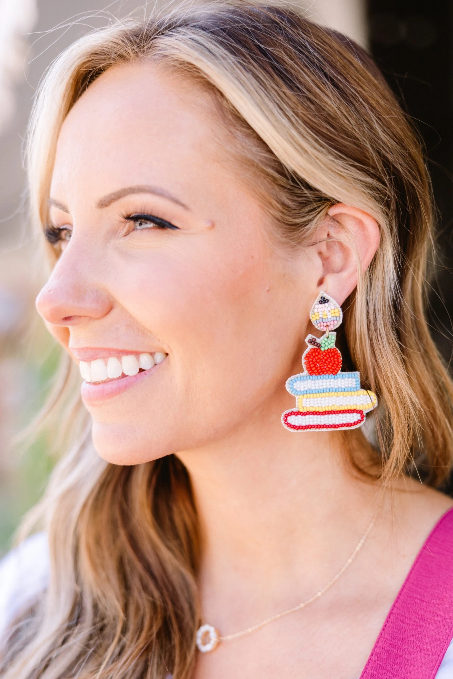 Book Keeping Babe Earrings, Multi 2 Book Keeping Babe Earrings, Multi - Image 2