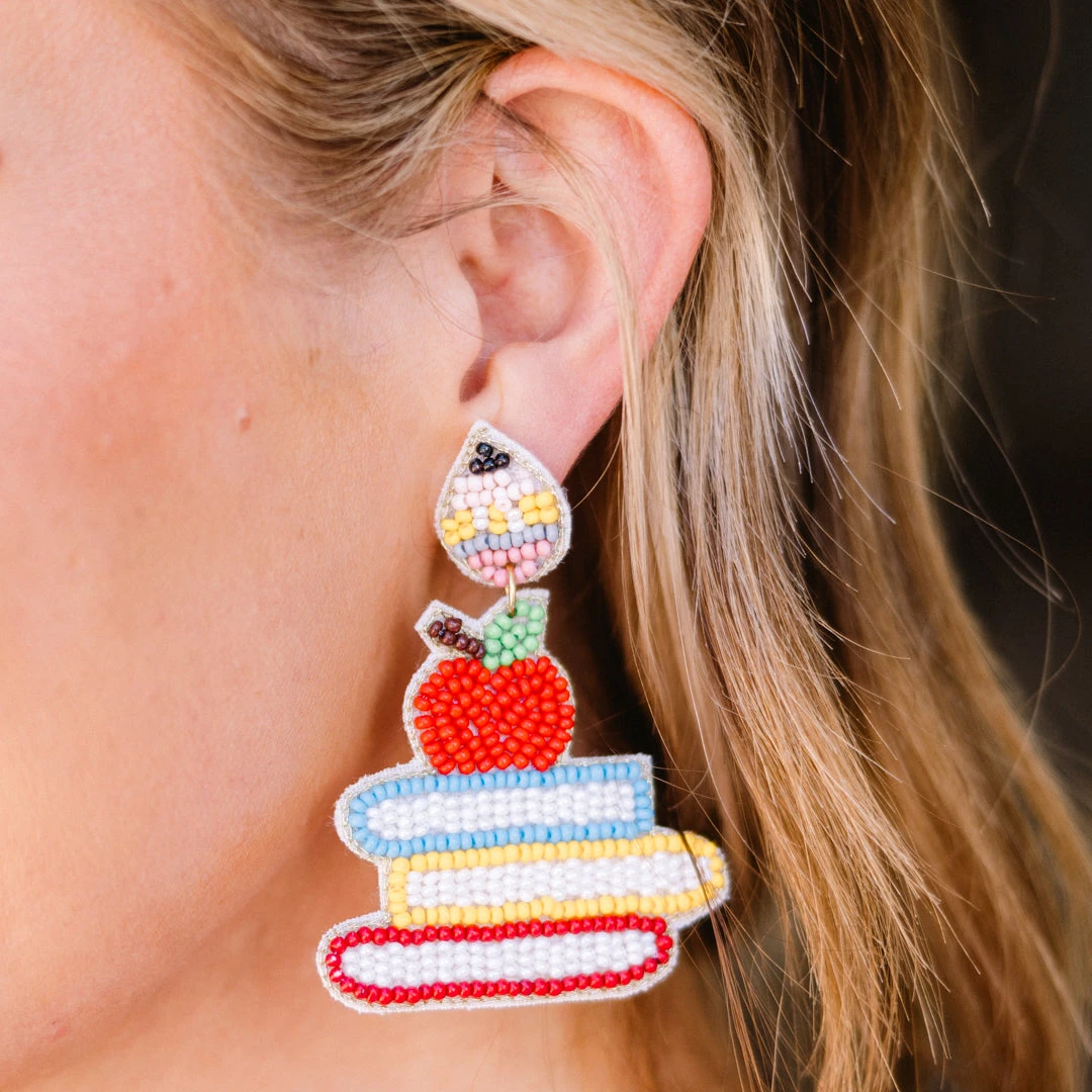 Book Keeping Babe Earrings, Multi 4 Book Keeping Babe Earrings, Multi - Image 4