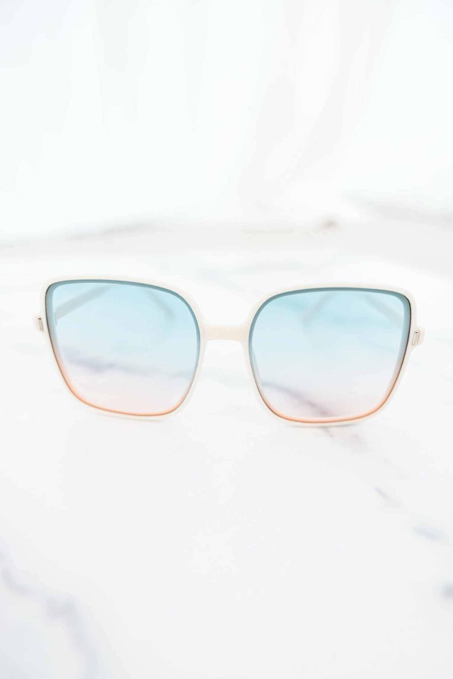 Here For The Vibes Sunglasses, White 5 Here For The Vibes Sunglasses, White - Image 5