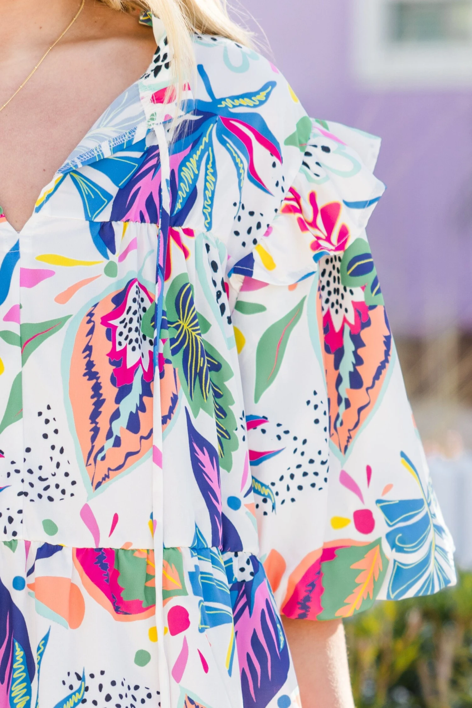 Breeze Through Paradise Dress, Pink Tropical 4 Breeze Through Paradise Dress, Pink Tropical - Image 4