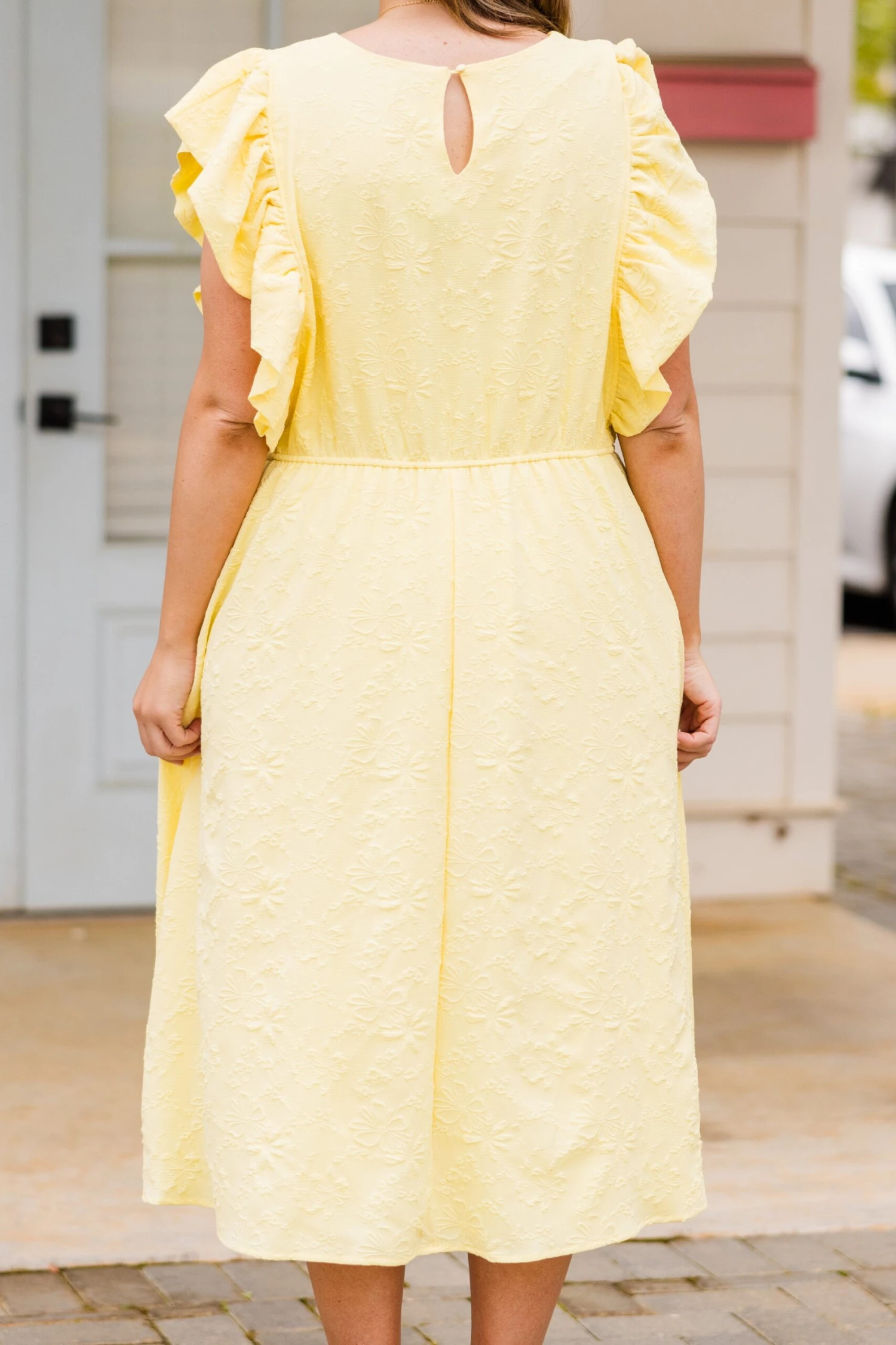 Busy Lizzy Dress, Lemon 7 Busy Lizzy Dress, Lemon - Image 7