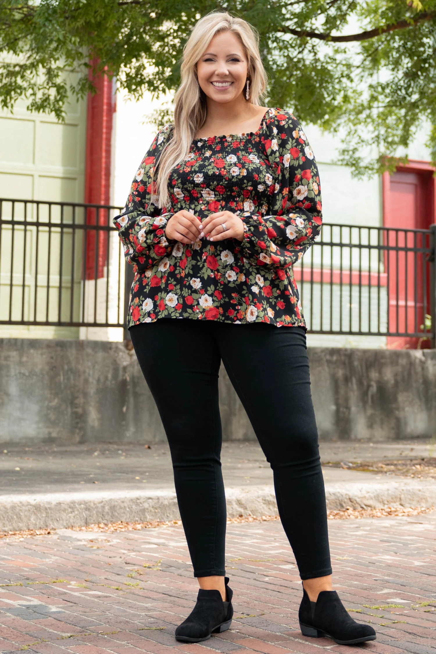 Busy Night Out Blouse, Red-Mustard 3 Busy Night Out Blouse, Red-Mustard - Image 3