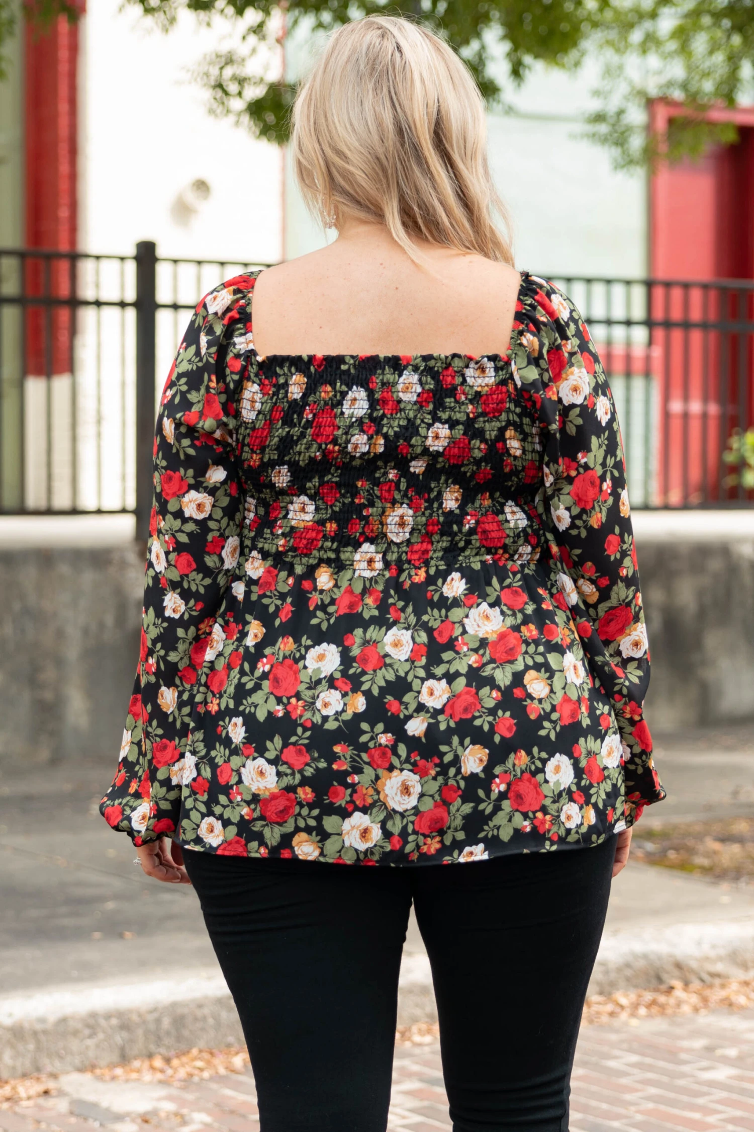 Busy Night Out Blouse, Red-Mustard 5 Busy Night Out Blouse, Red-Mustard - Image 5