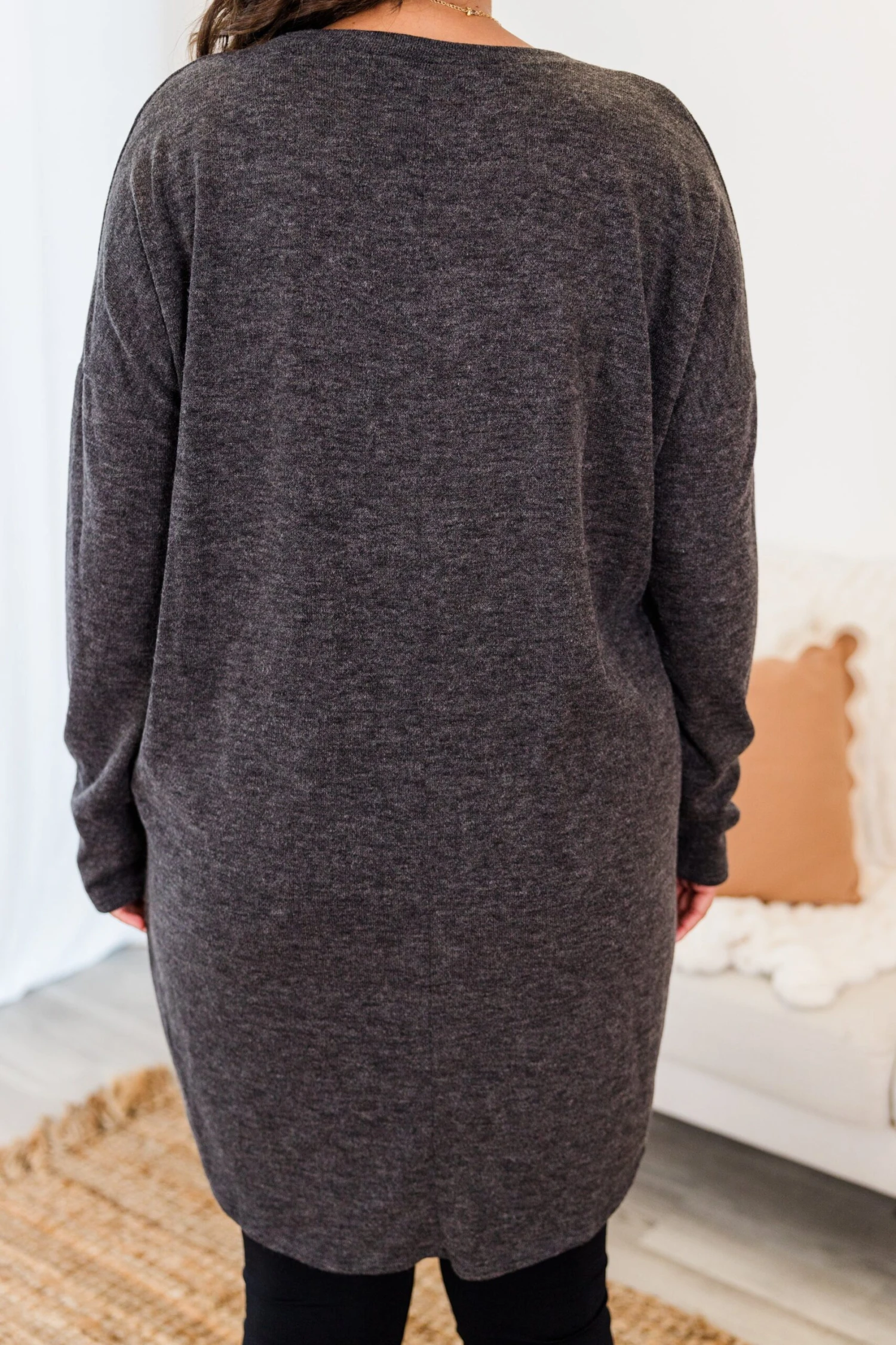 Cafe Cutie Tunic, Charcoal 6 Cafe Cutie Tunic, Charcoal - Image 6