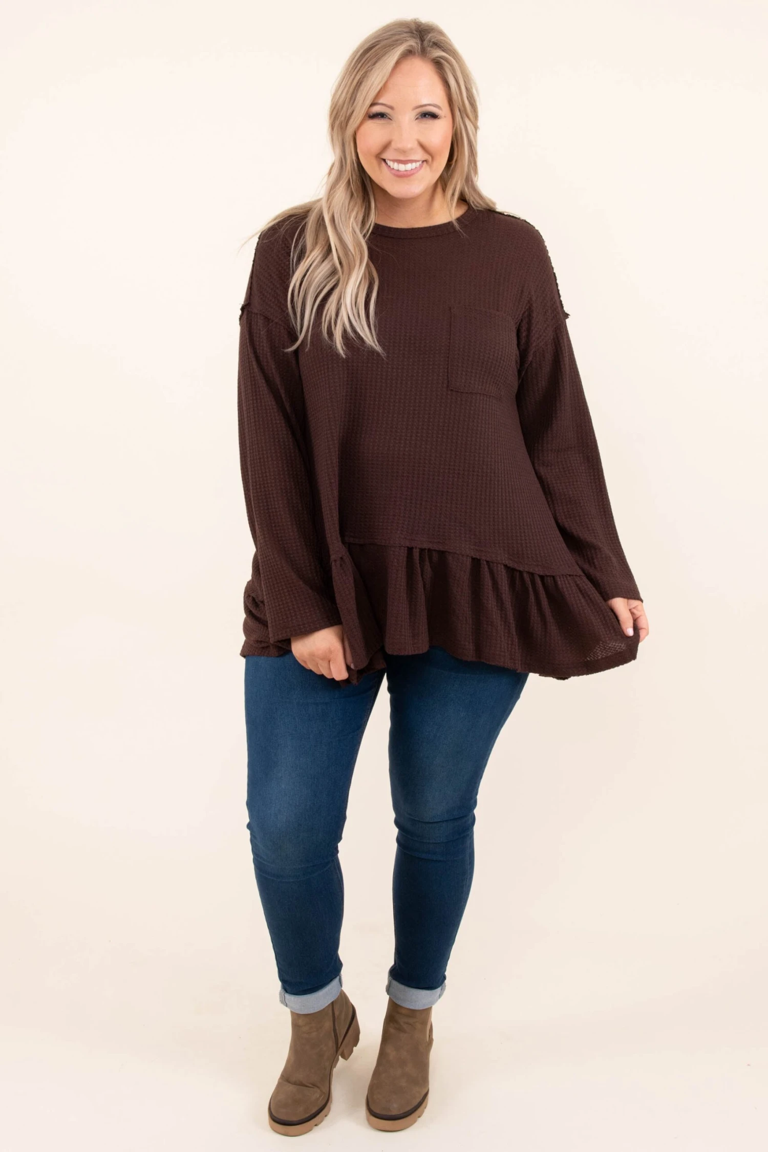 Can We Have Fun Tunic, Chocolate 2 Can We Have Fun Tunic, Chocolate - Image 2