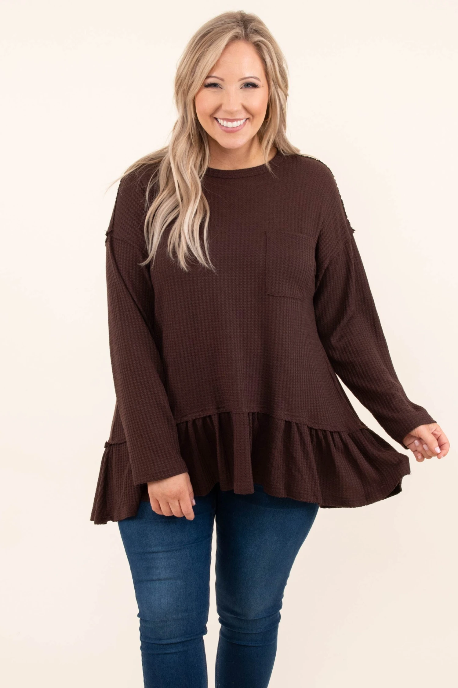 Can We Have Fun Tunic, Chocolate 1 Can We Have Fun Tunic, Chocolate