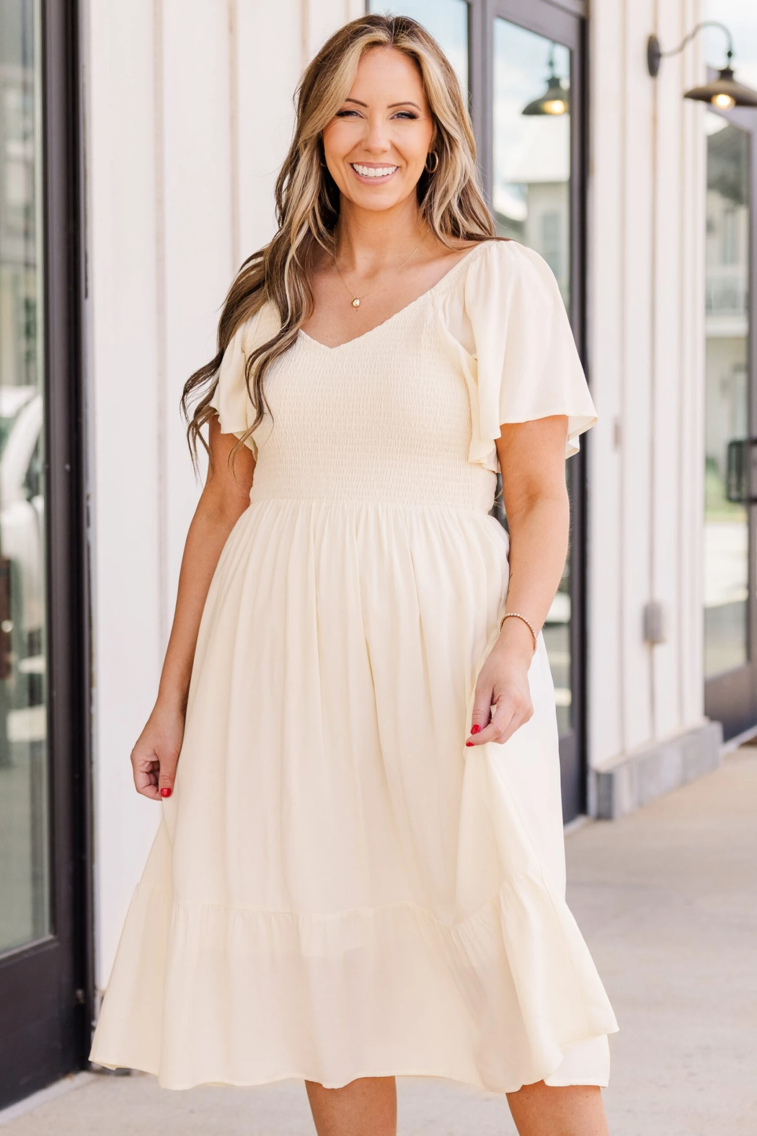 Can't Be Outdone Dress, Cream 1 Can't Be Outdone Dress, Cream