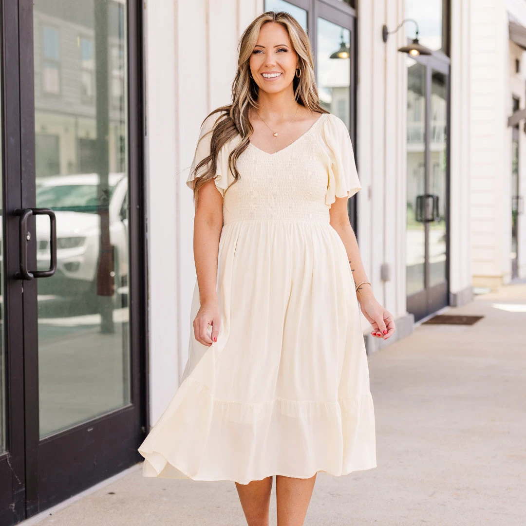 Can't Be Outdone Dress, Cream 7 Can't Be Outdone Dress, Cream - Image 7