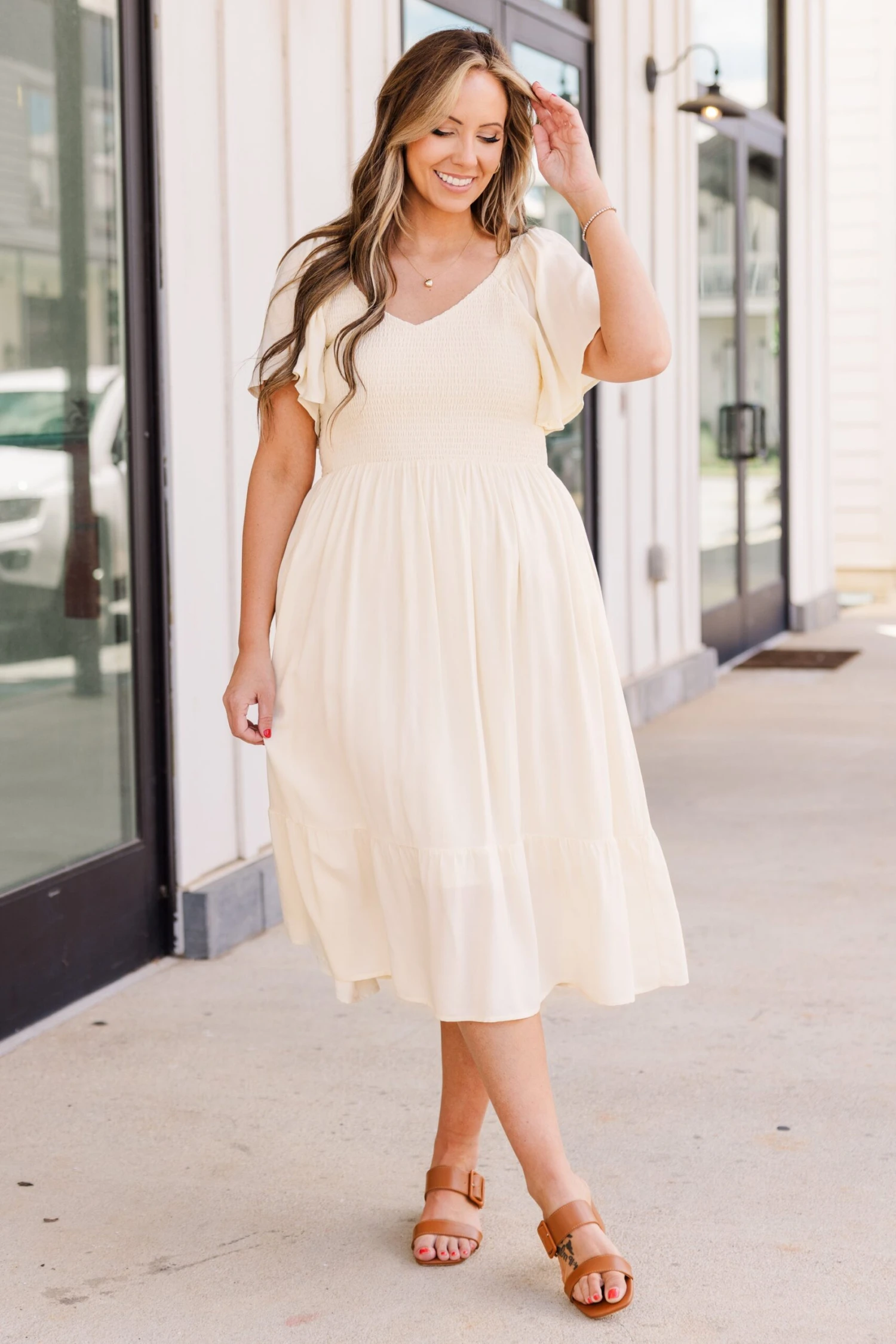 Can't Be Outdone Dress, Cream 3 Can't Be Outdone Dress, Cream - Image 3