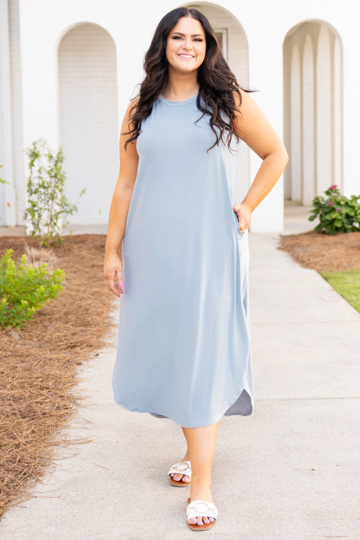 Cannot Imagine Maxi Dress, Ash Blue 3 Cannot Imagine Maxi Dress, Ash Blue - Image 3