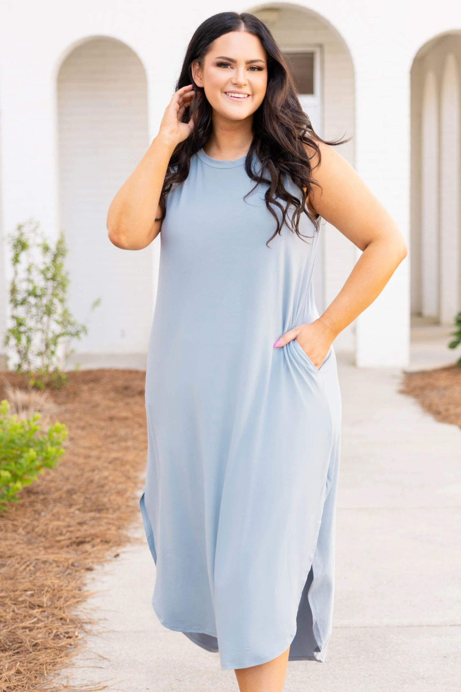 Cannot Imagine Maxi Dress, Ash Blue 1 Cannot Imagine Maxi Dress, Ash Blue