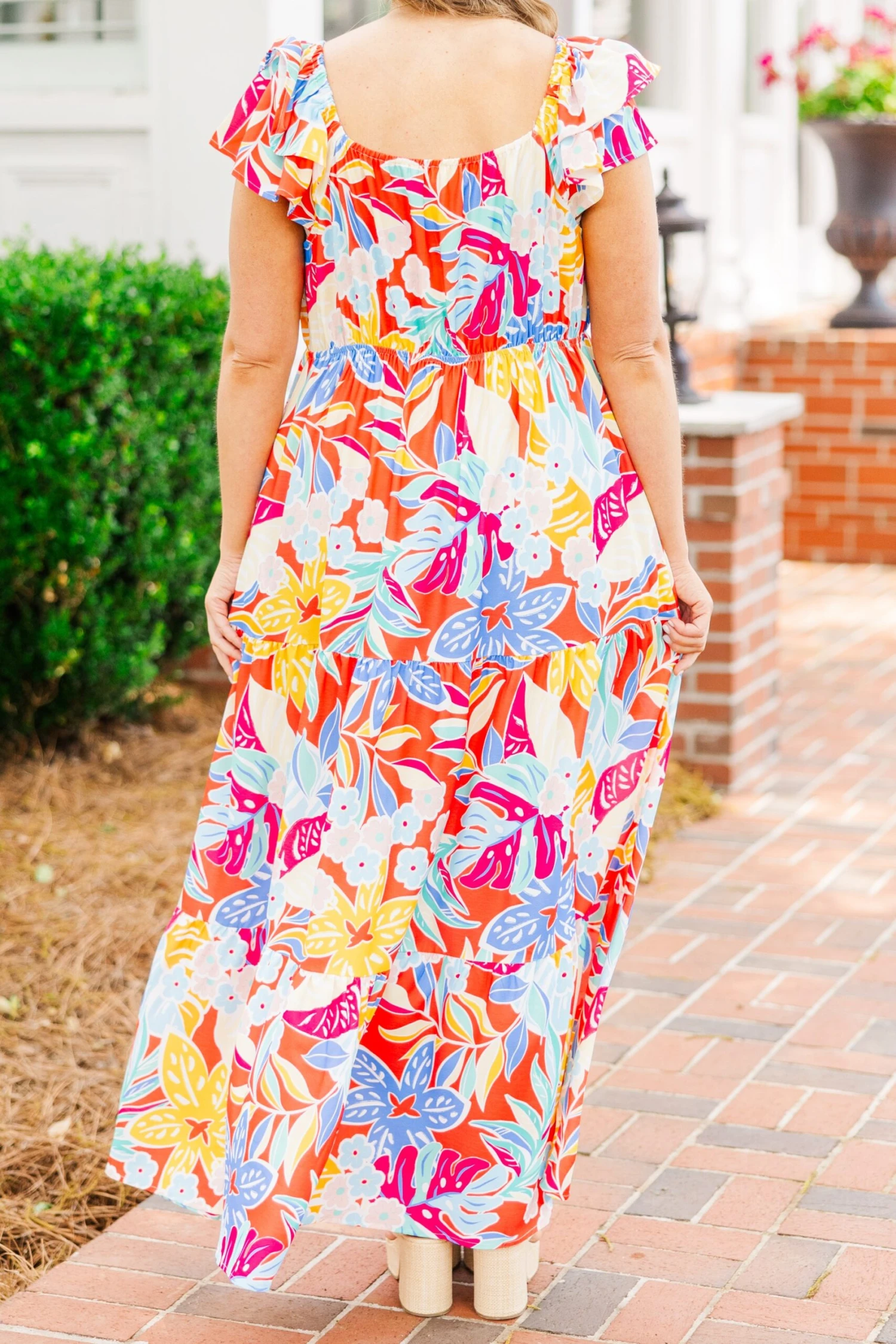 Captured By You Dress, Red Multi 7 Captured By You Dress, Red Multi - Image 7