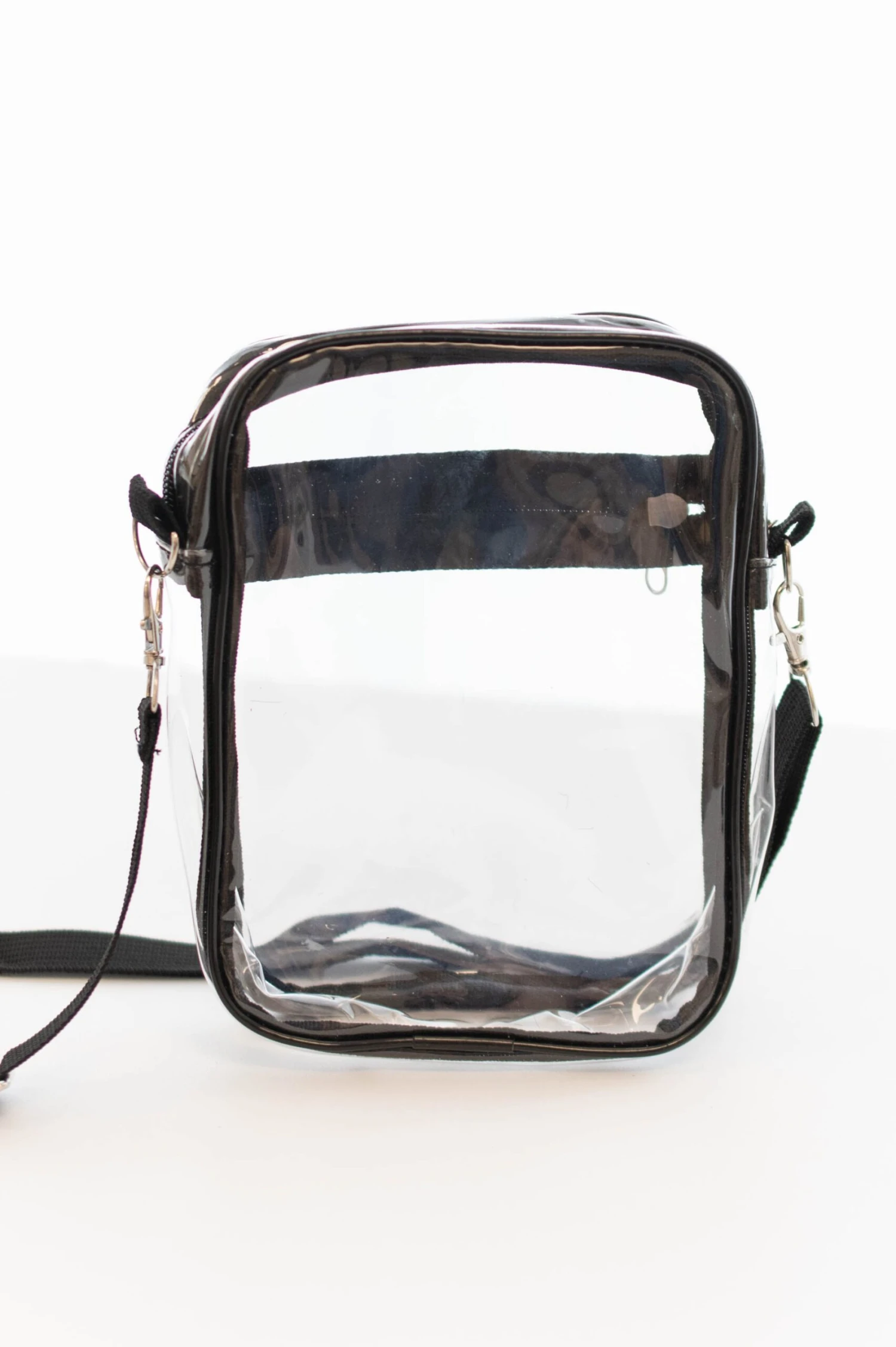 Carrying The Essentials Clear Bag, Black 1 Carrying The Essentials Clear Bag, Black
