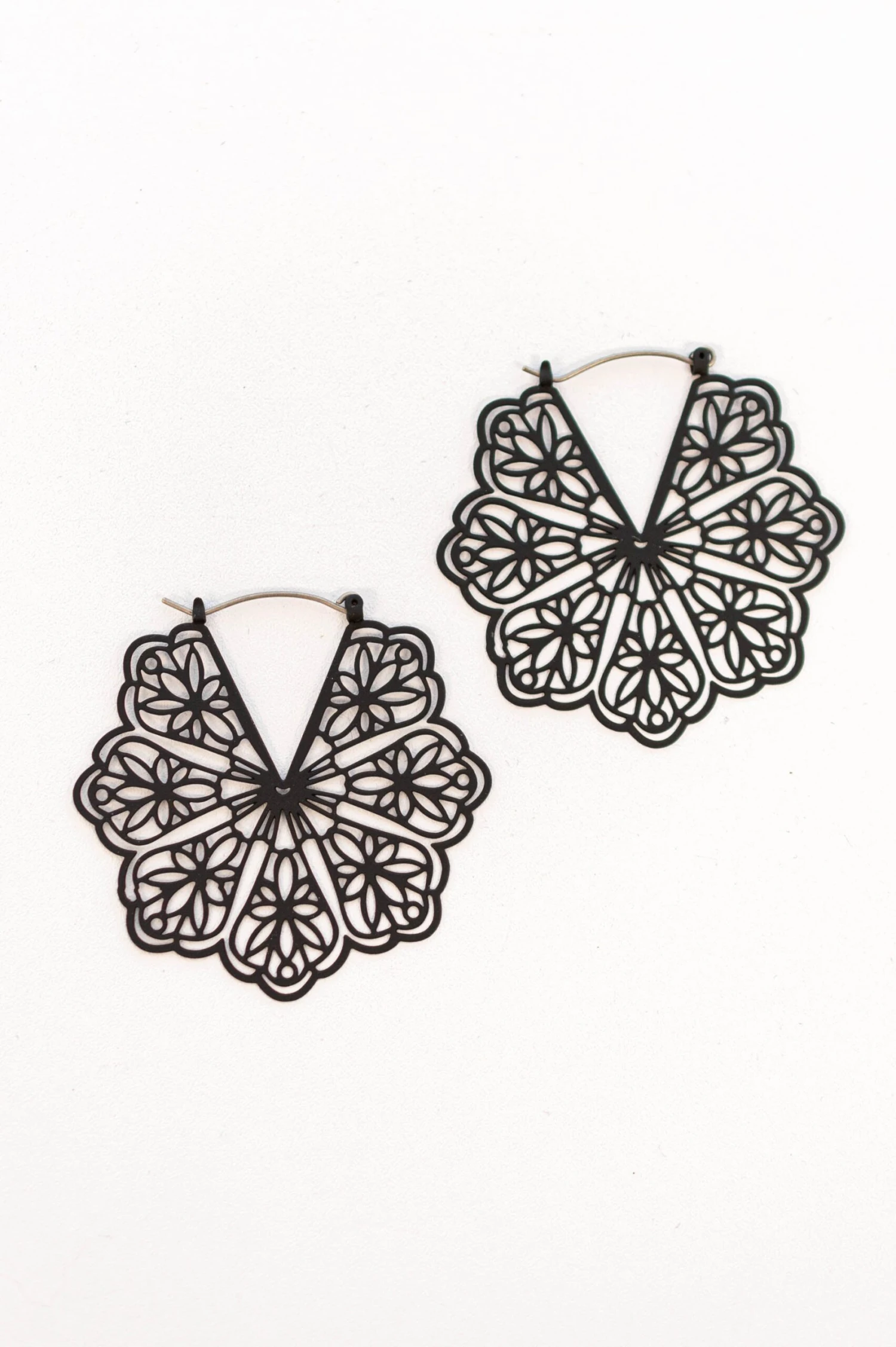 Cascading Movements Earrings, Black 3 Cascading Movements Earrings, Black - Image 3