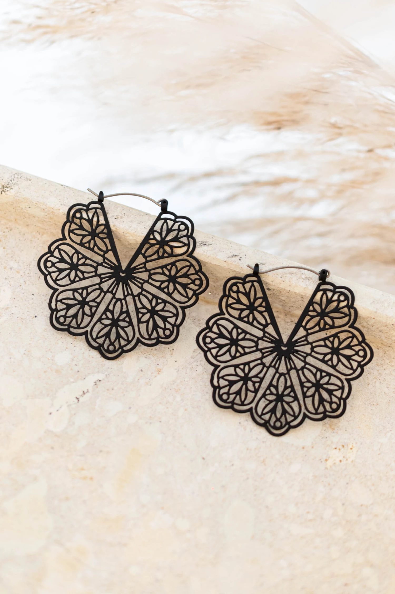 Cascading Movements Earrings, Black 1 Cascading Movements Earrings, Black