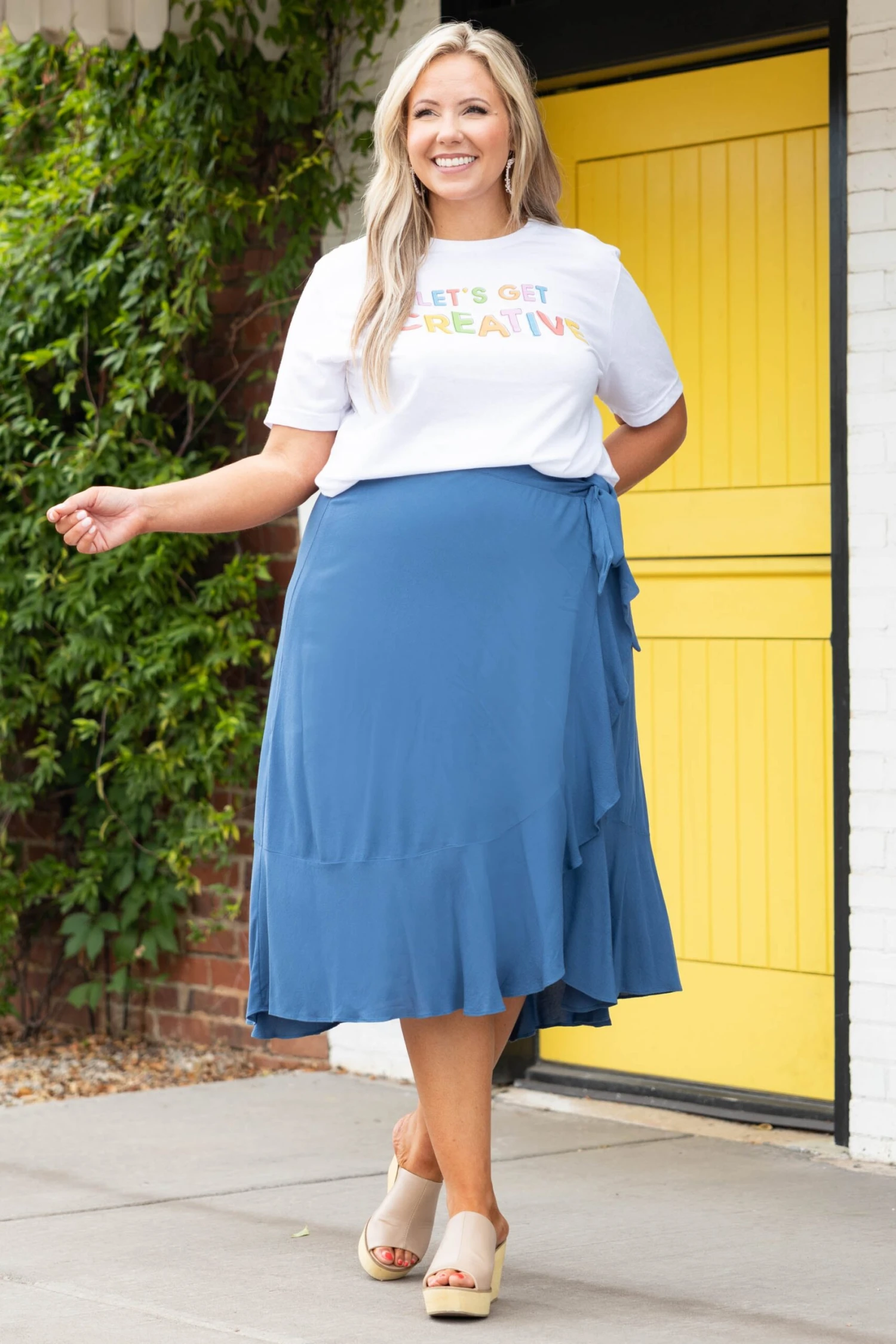 Casual Daze Skirt, Slate Blue 4 Casual Daze Skirt, Slate Blue - Image 4