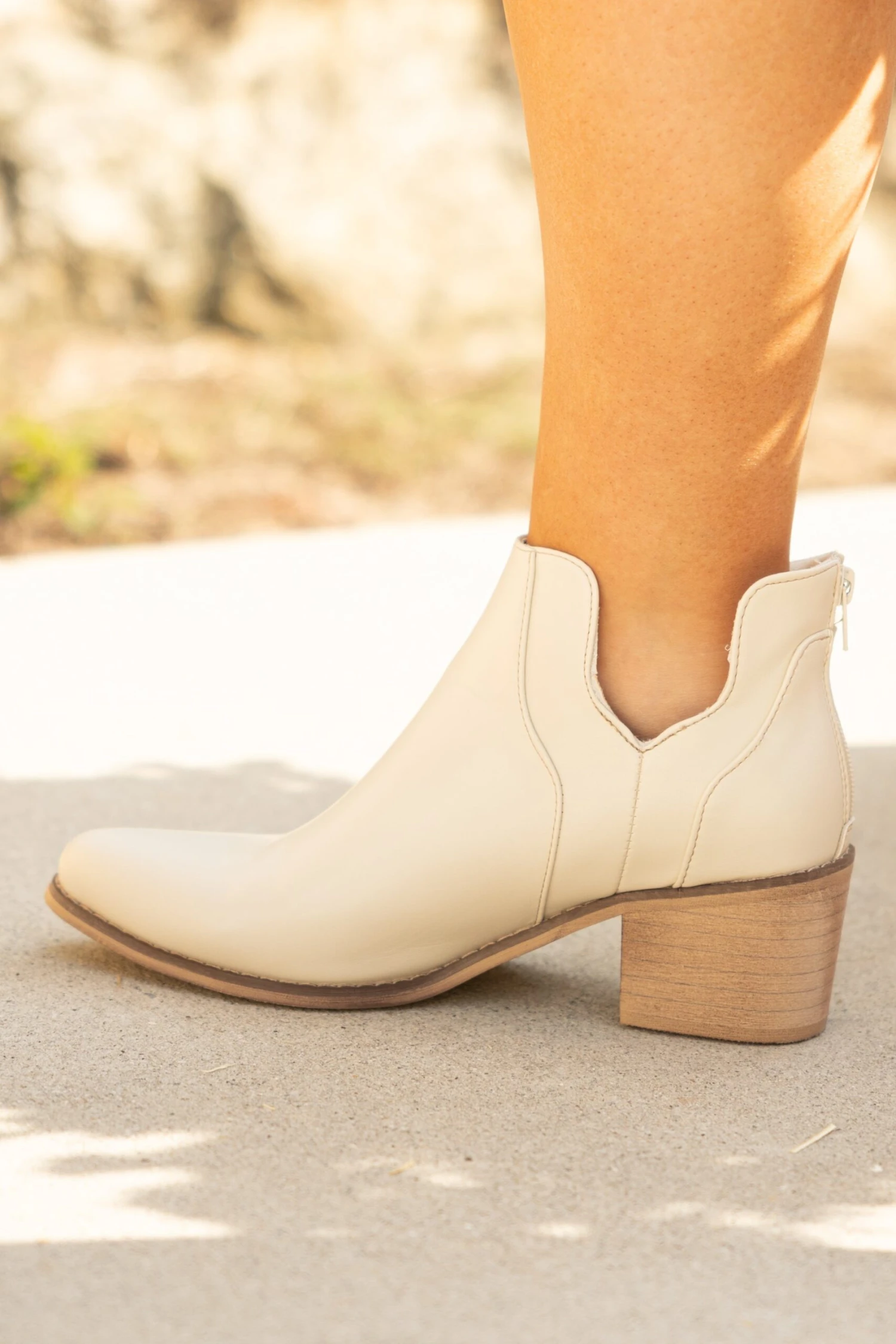 Catch Me In The Cosmos Booties, Cream 3 Catch Me In The Cosmos Booties, Cream - Image 3