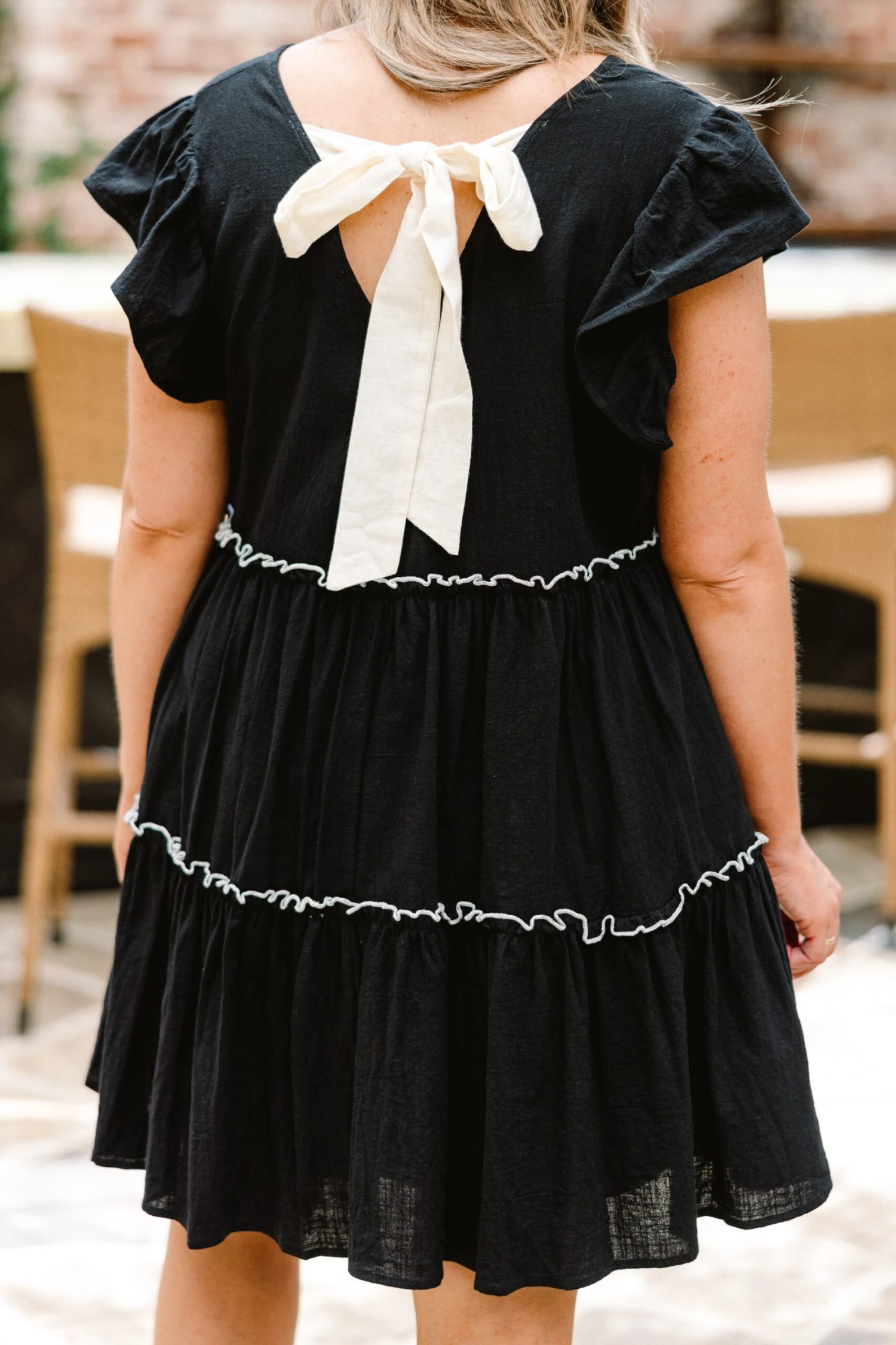 Catch Me When I Fall Dress, Black-Cream 7 Catch Me When I Fall Dress, Black-Cream - Image 7