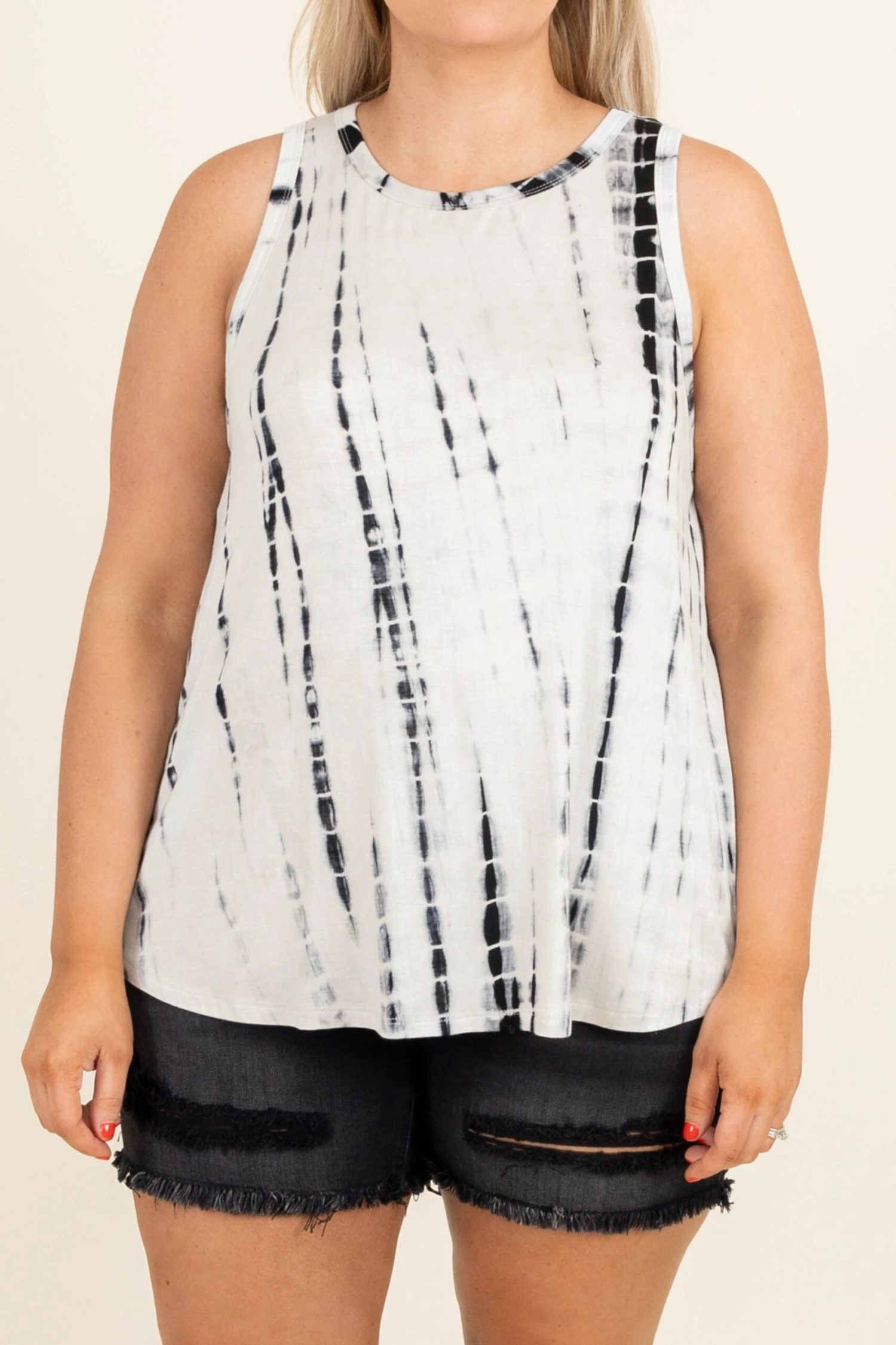 Charming Charlotte Tank, Ivory-Black 4 Charming Charlotte Tank, Ivory-Black - Image 4