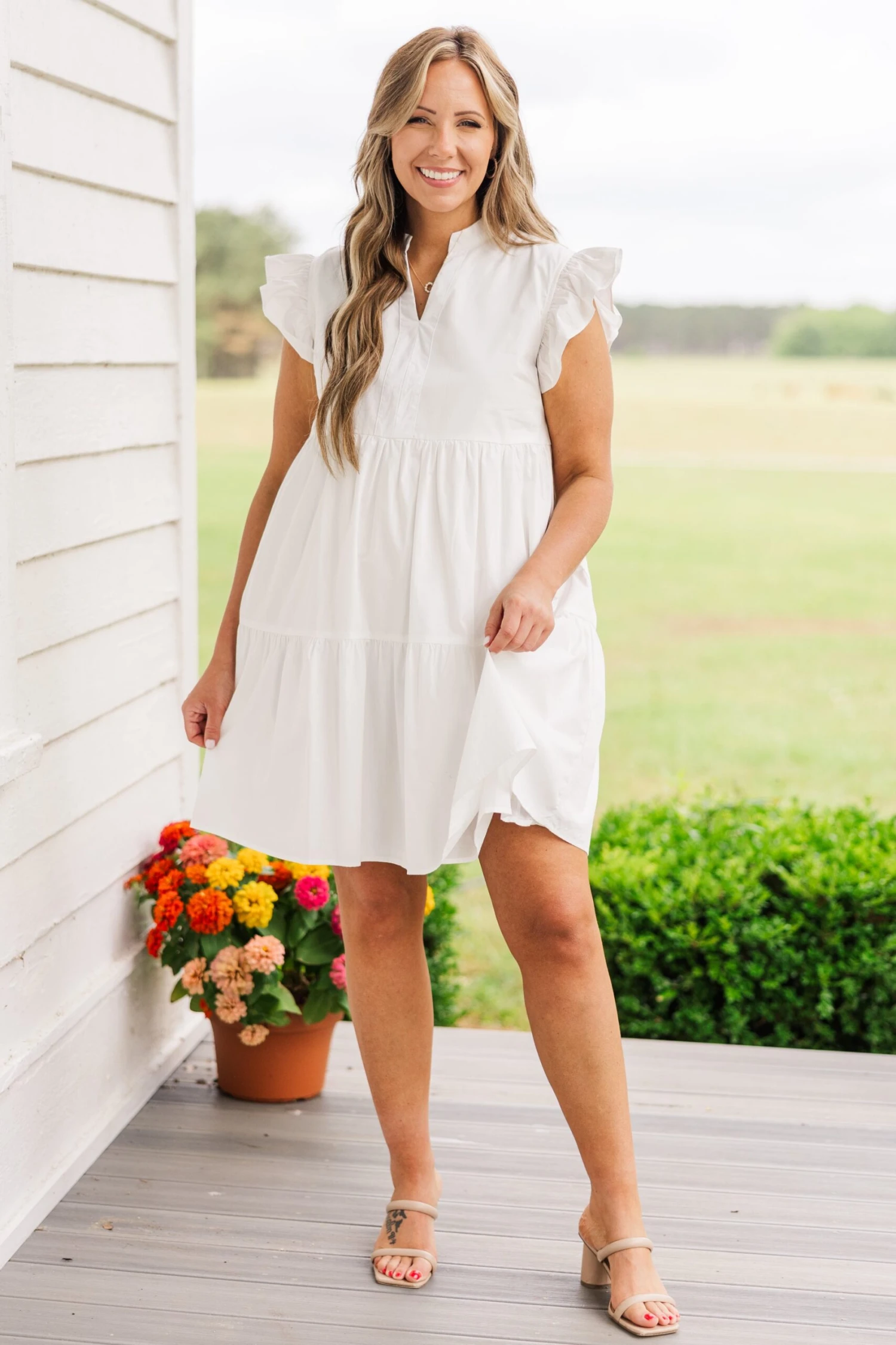 Charmingly Cute Dress, White 3 Charmingly Cute Dress, White - Image 3