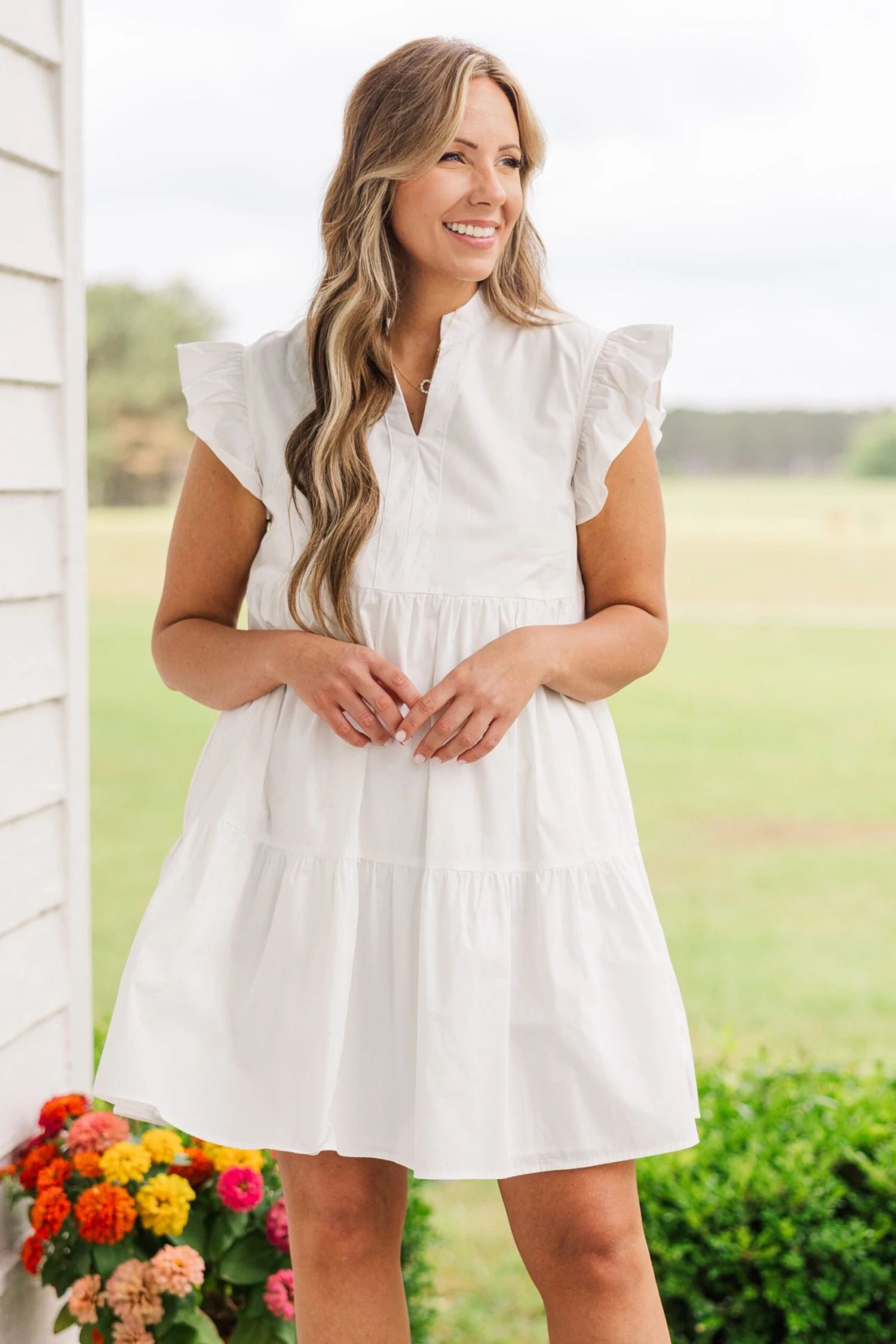 Charmingly Cute Dress, White 2 Charmingly Cute Dress, White - Image 2