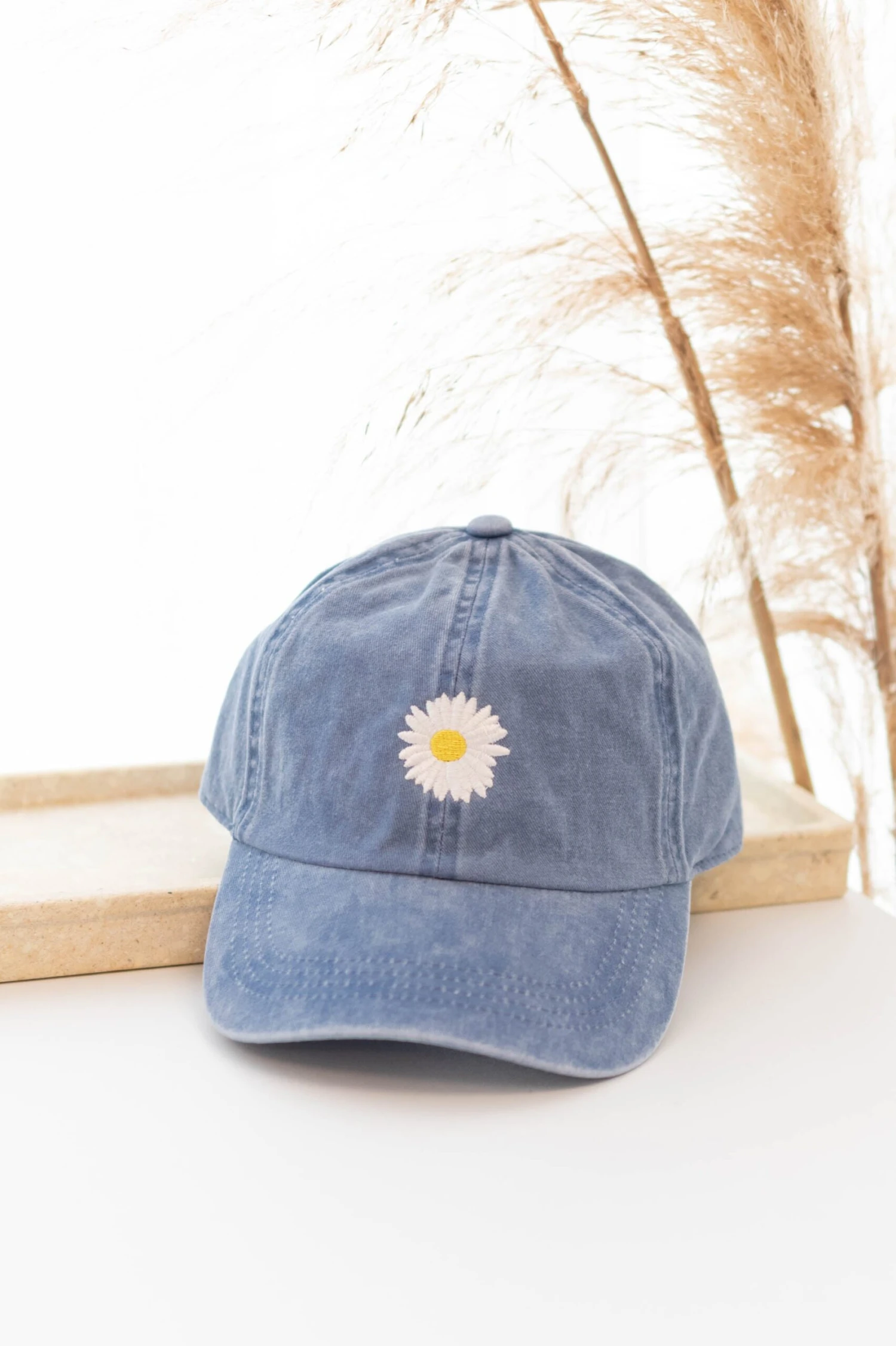 Chasing Daisies Hat, Denim Blue 1 Chasing Daisies Hat, Denim Blue
