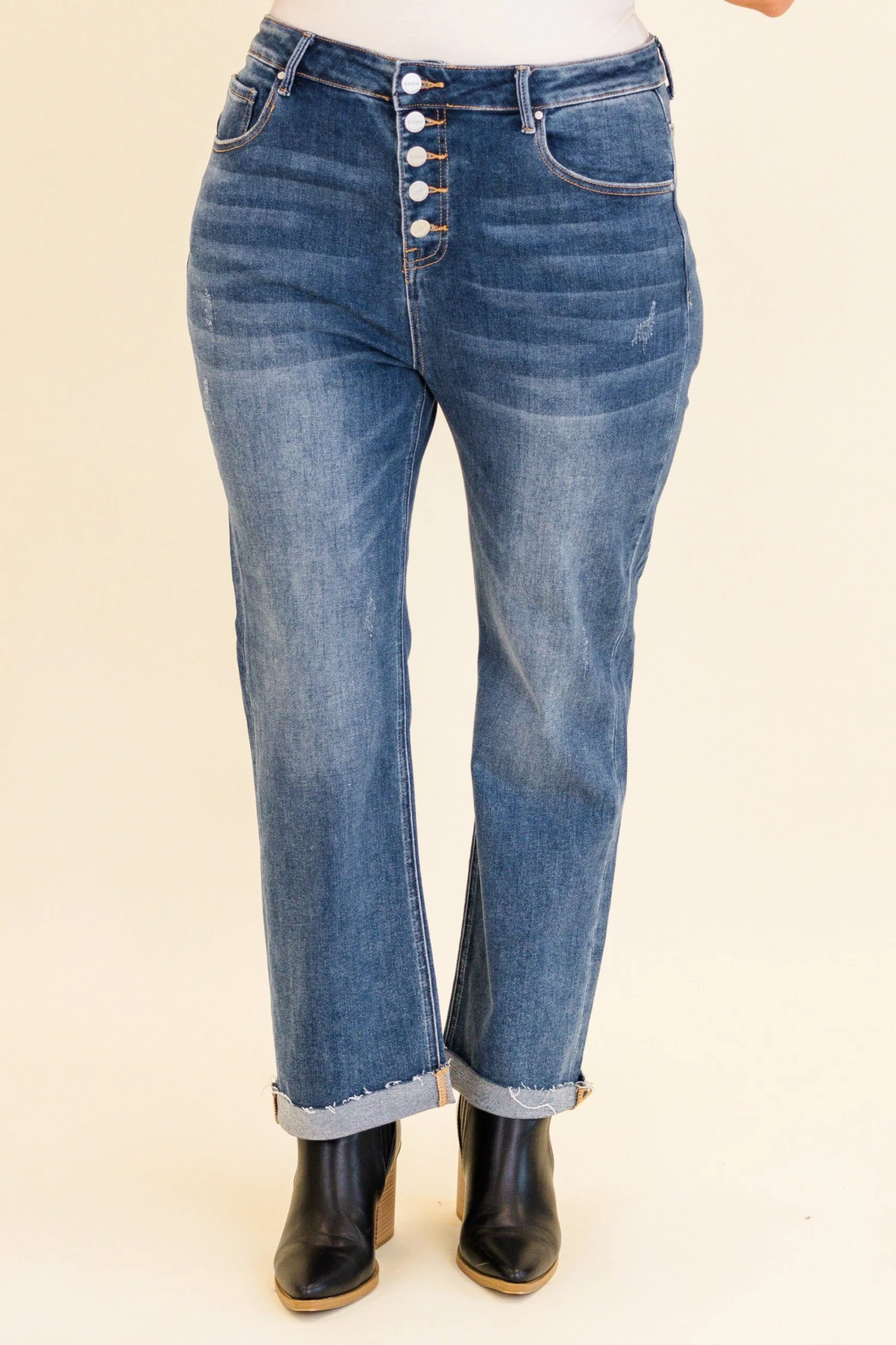 Check The Time Jeans, Dark Wash 4 Check The Time Jeans, Dark Wash - Image 4