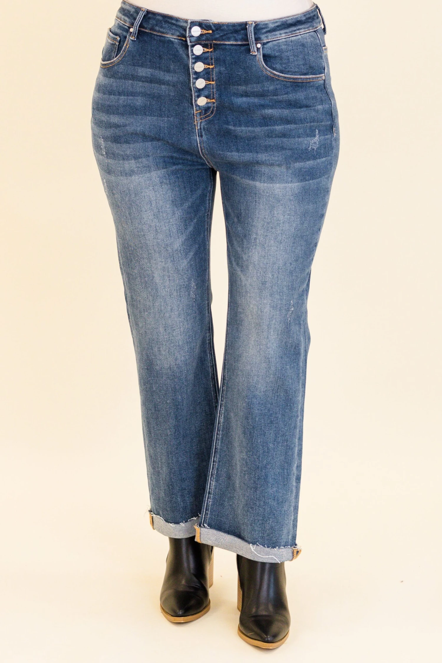 Check The Time Jeans, Dark Wash 2 Check The Time Jeans, Dark Wash - Image 2