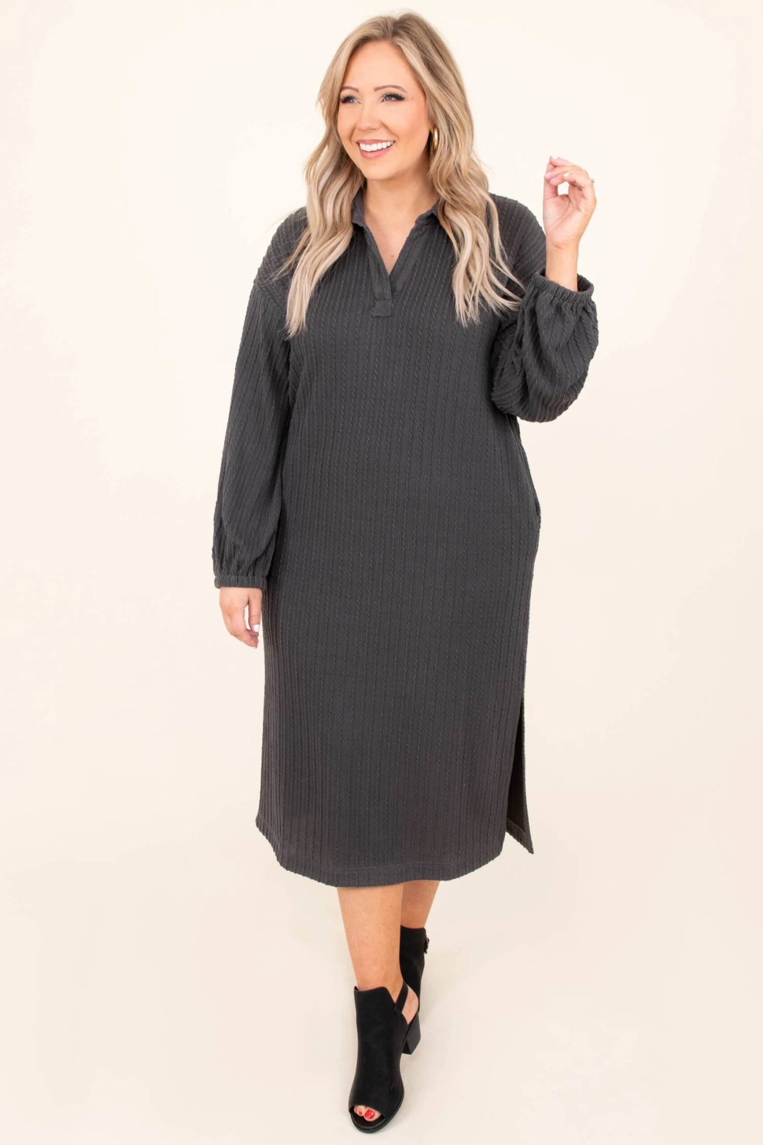 Chill Angel Dress, Charcoal 1 Chill Angel Dress, Charcoal