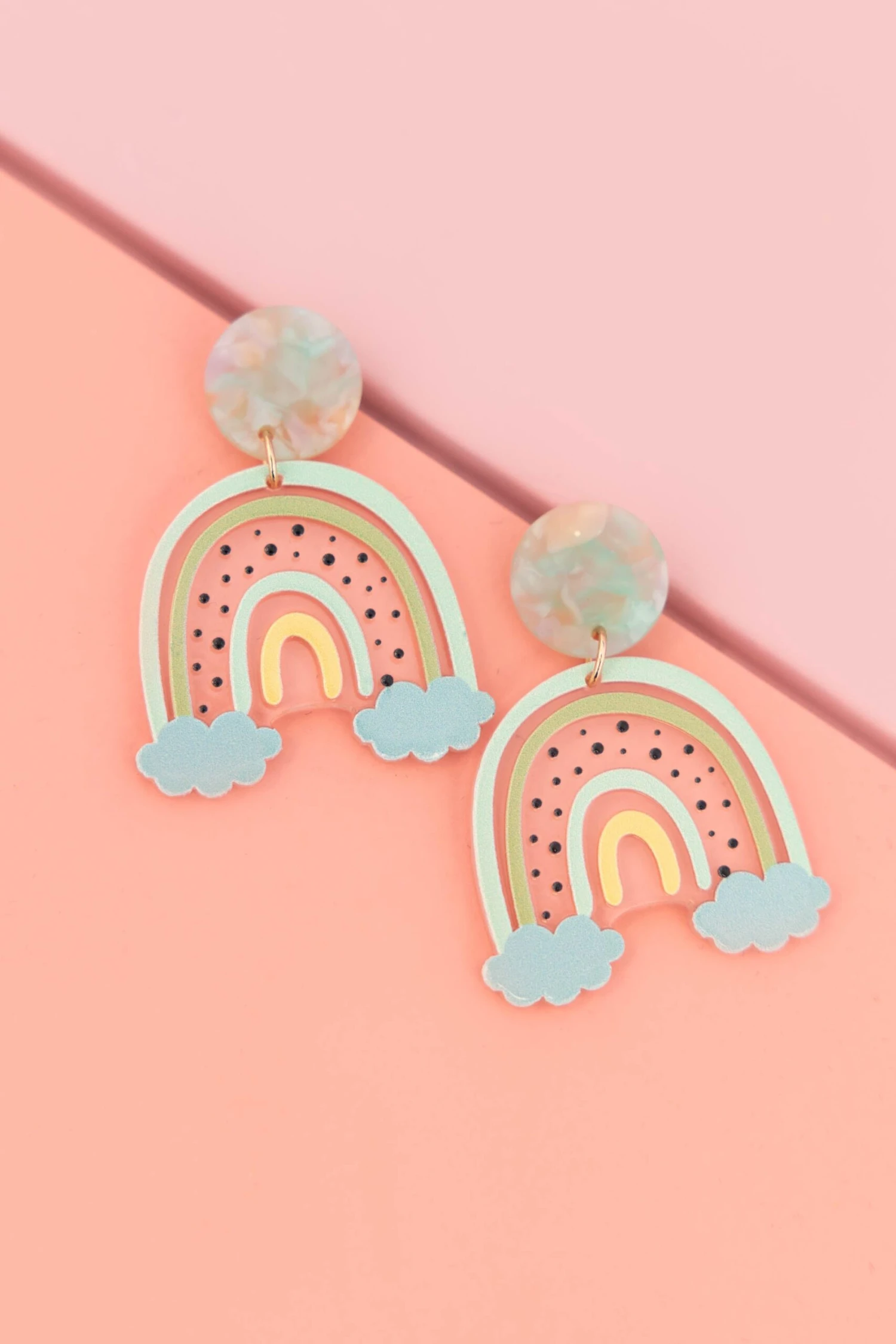 Cloudy Day Earrings, Mint 1 Cloudy Day Earrings, Mint