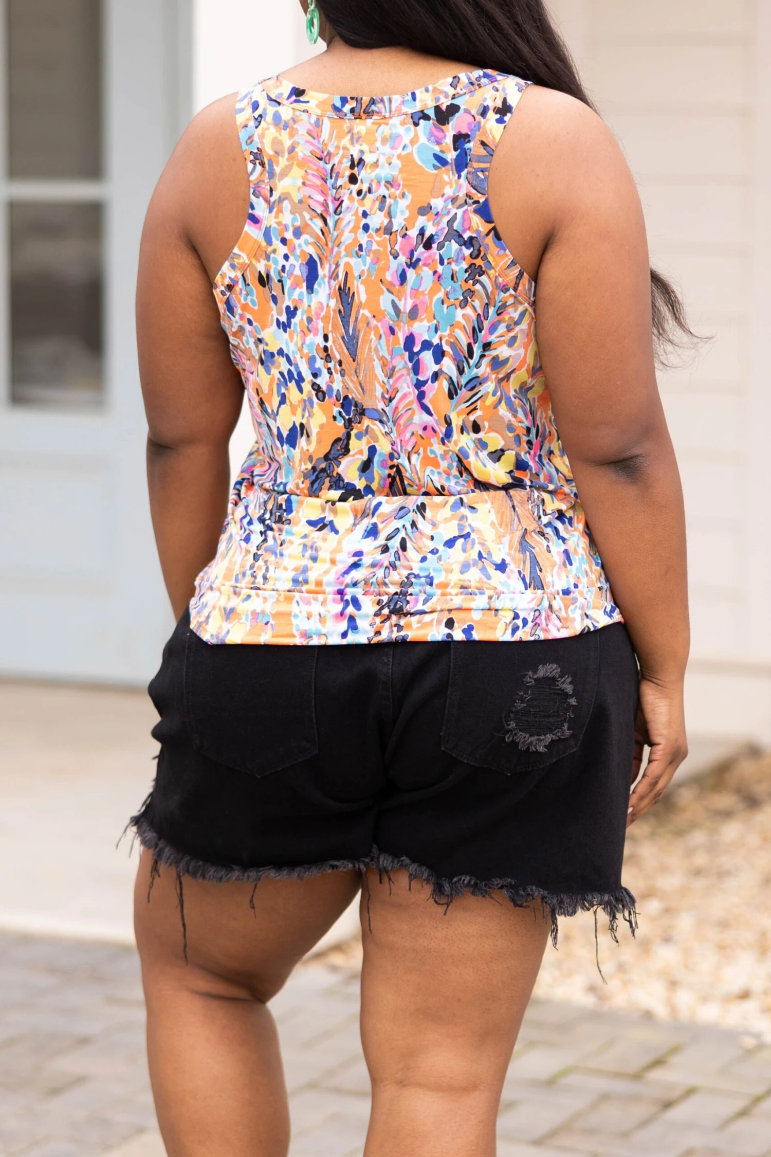 Colorblast Tank, Neon Pink-Orange 5 Colorblast Tank, Neon Pink-Orange - Image 5