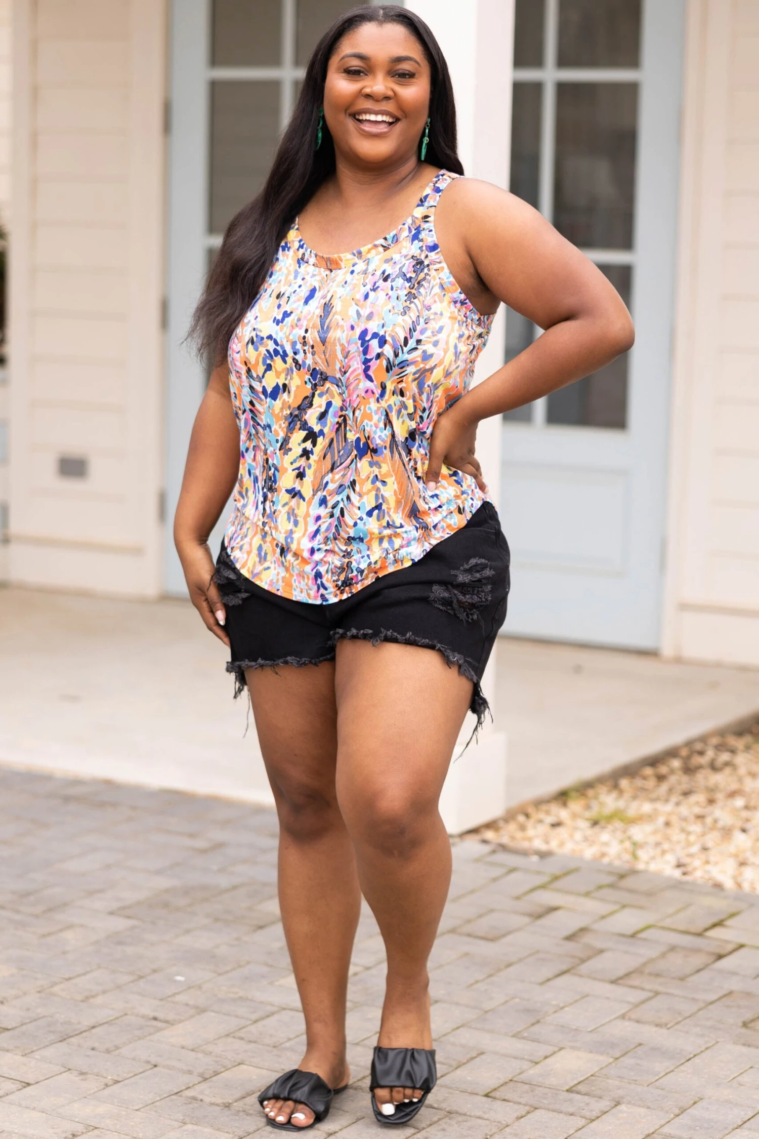 Colorblast Tank, Neon Pink-Orange 2 Colorblast Tank, Neon Pink-Orange - Image 2