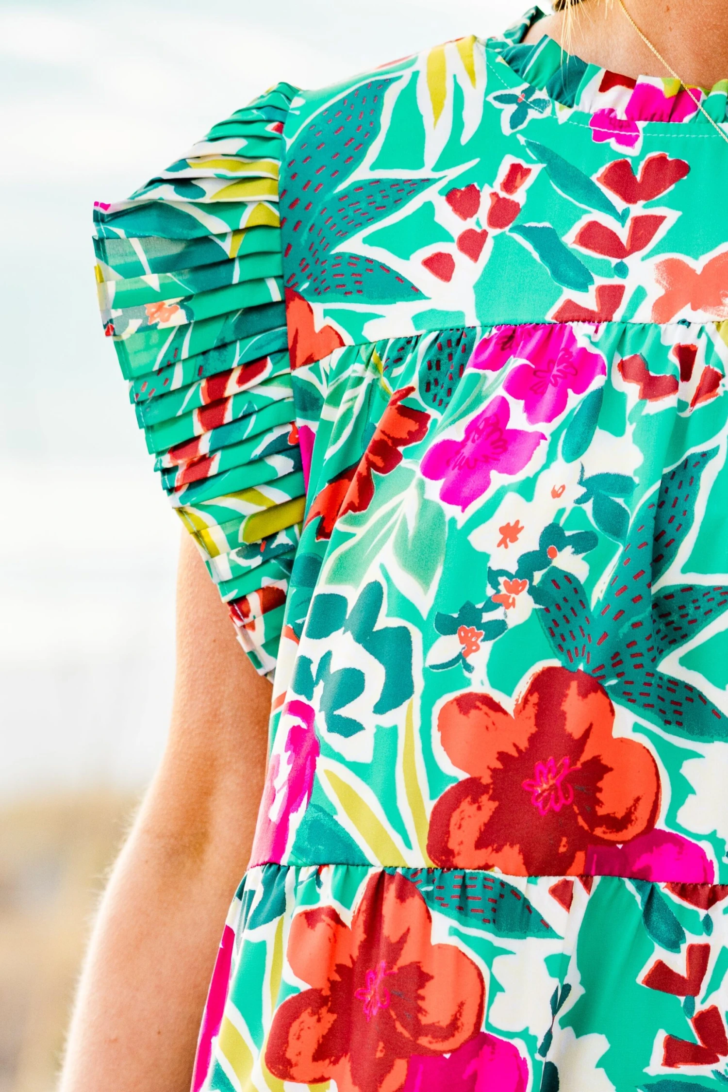 Colorful Me Dress, Mint 4 Colorful Me Dress, Mint - Image 4