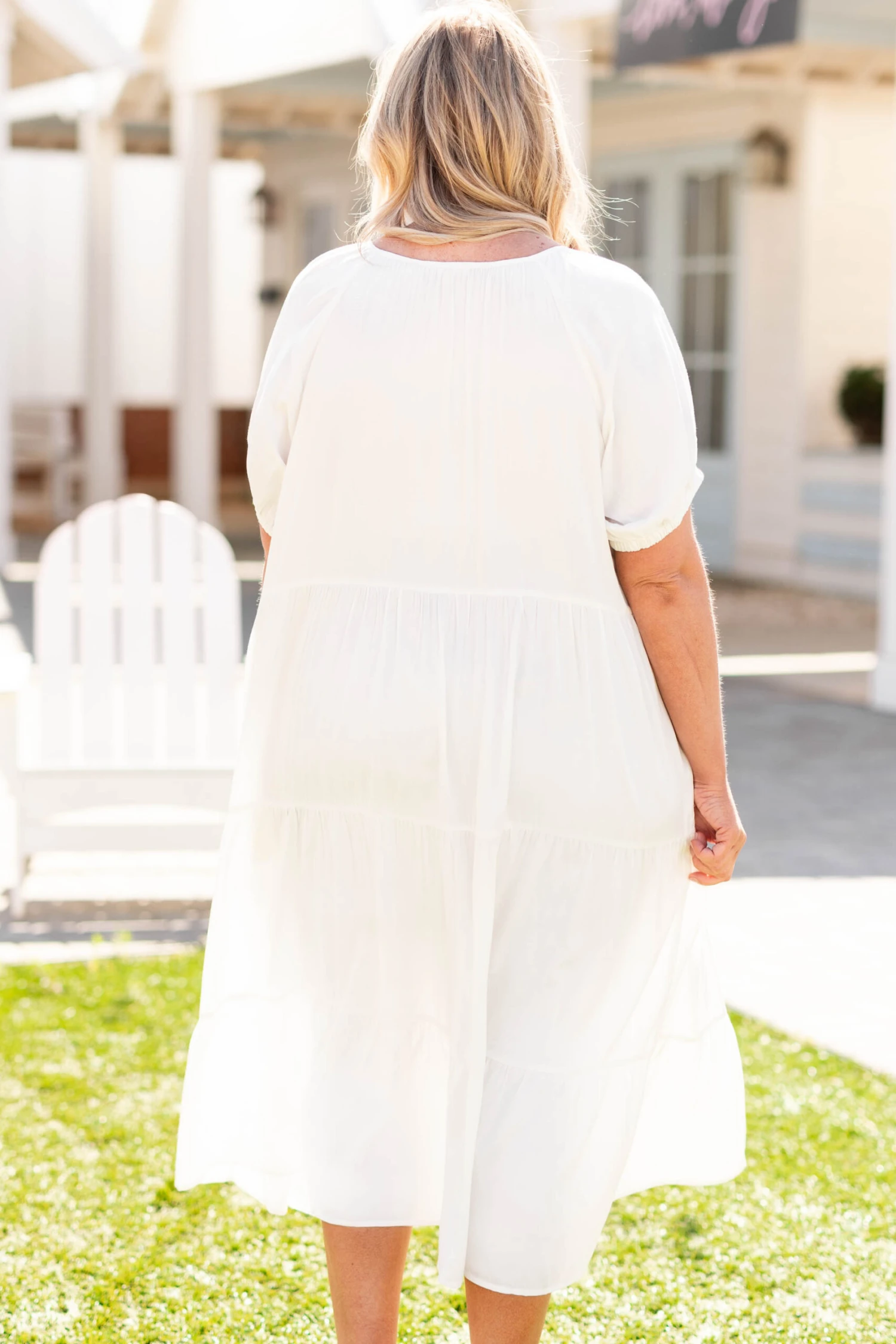 Comfy Casual Dress, Ivory 5 Comfy Casual Dress, Ivory - Image 5