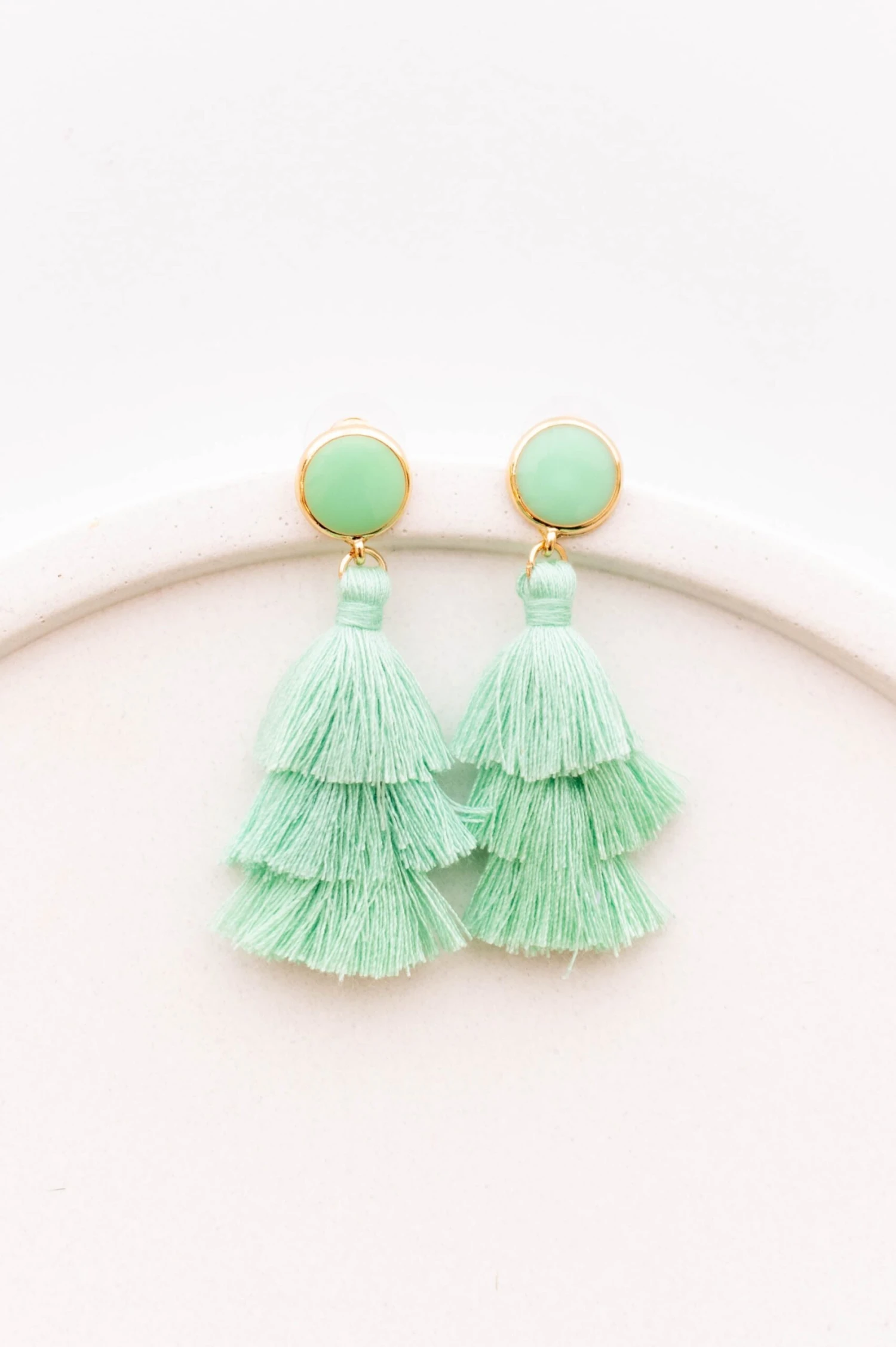 Confess My Love Earrings, Mint 2 Confess My Love Earrings, Mint - Image 2