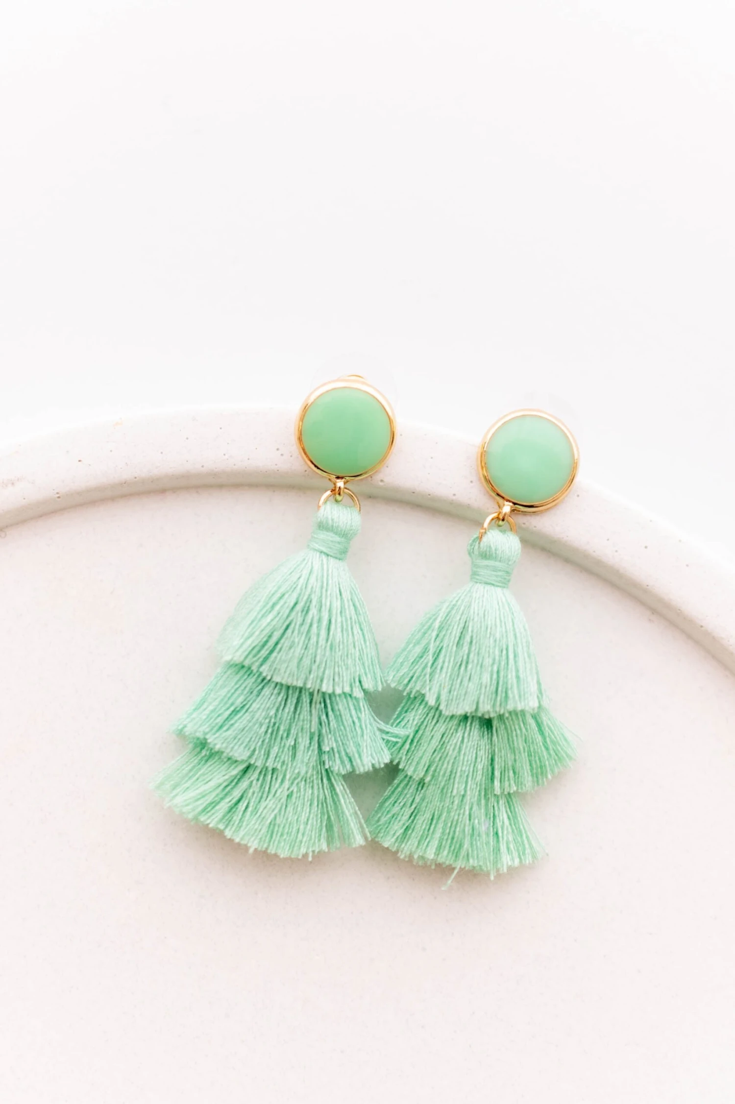 Confess My Love Earrings, Mint 3 Confess My Love Earrings, Mint - Image 3