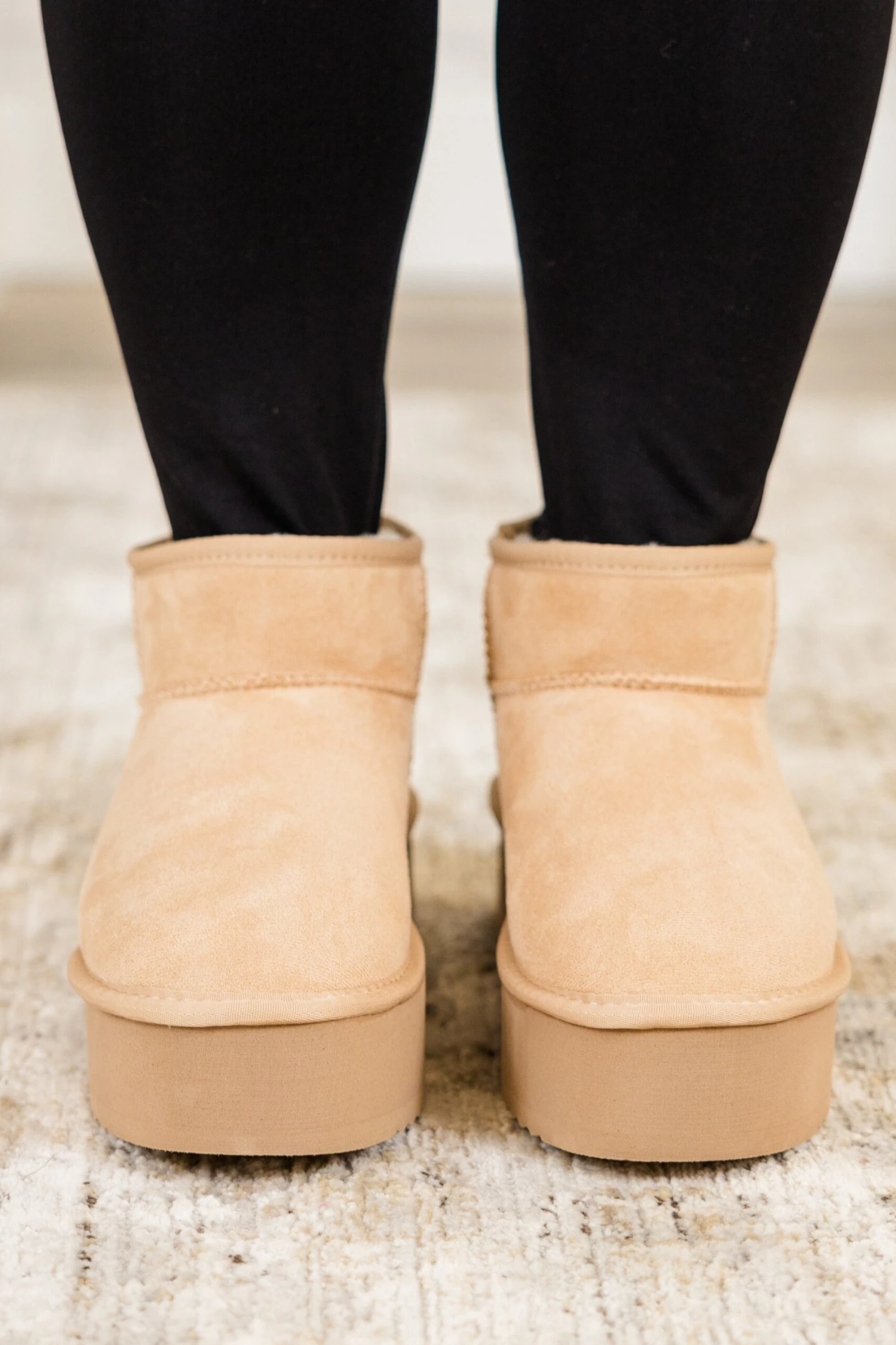 Cozy In Comfort Booties, Oatmeal 5 Cozy In Comfort Booties, Oatmeal - Image 5