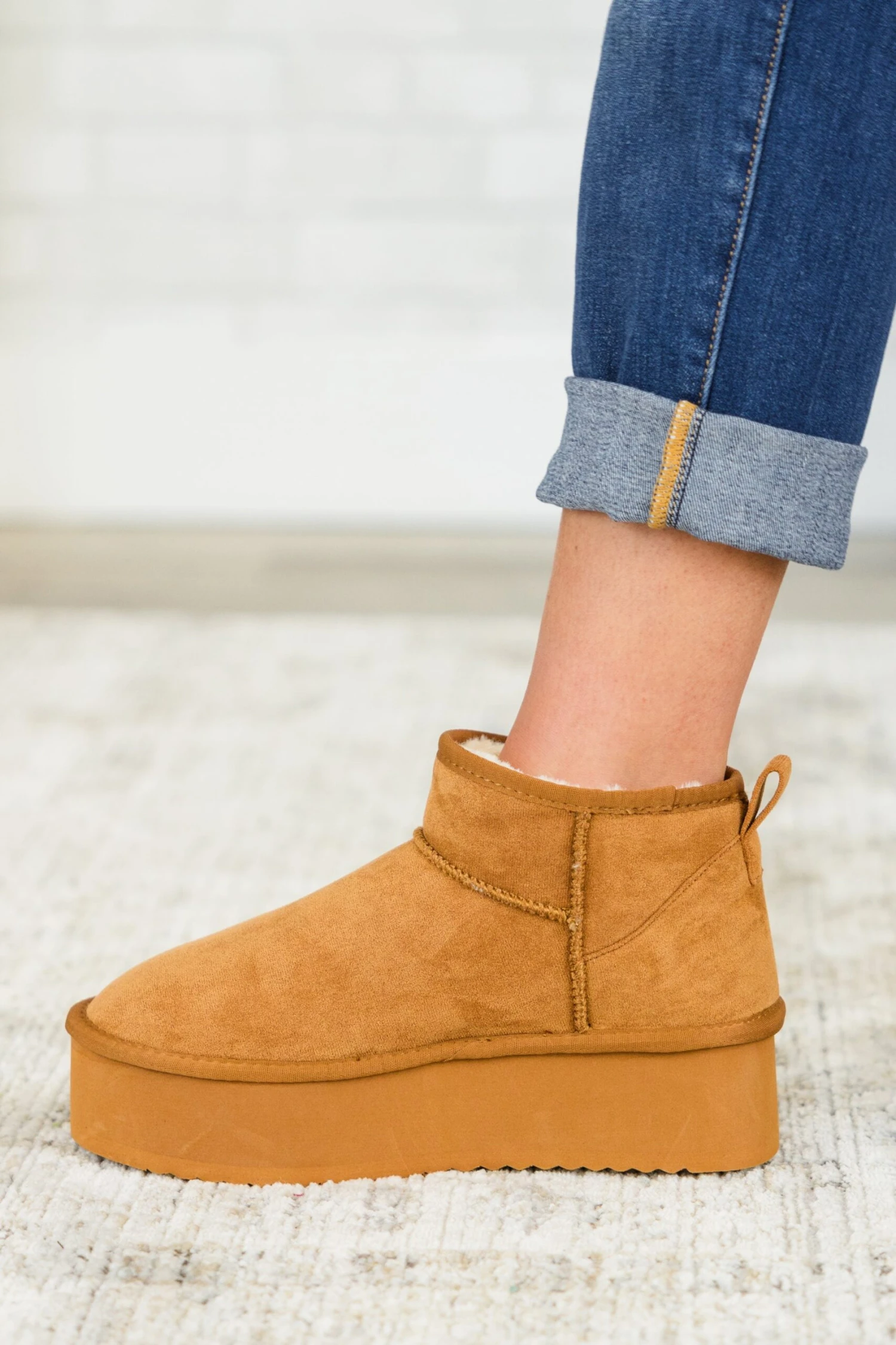 Cozy In Comfort Booties, Tan 4 Cozy In Comfort Booties, Tan - Image 4