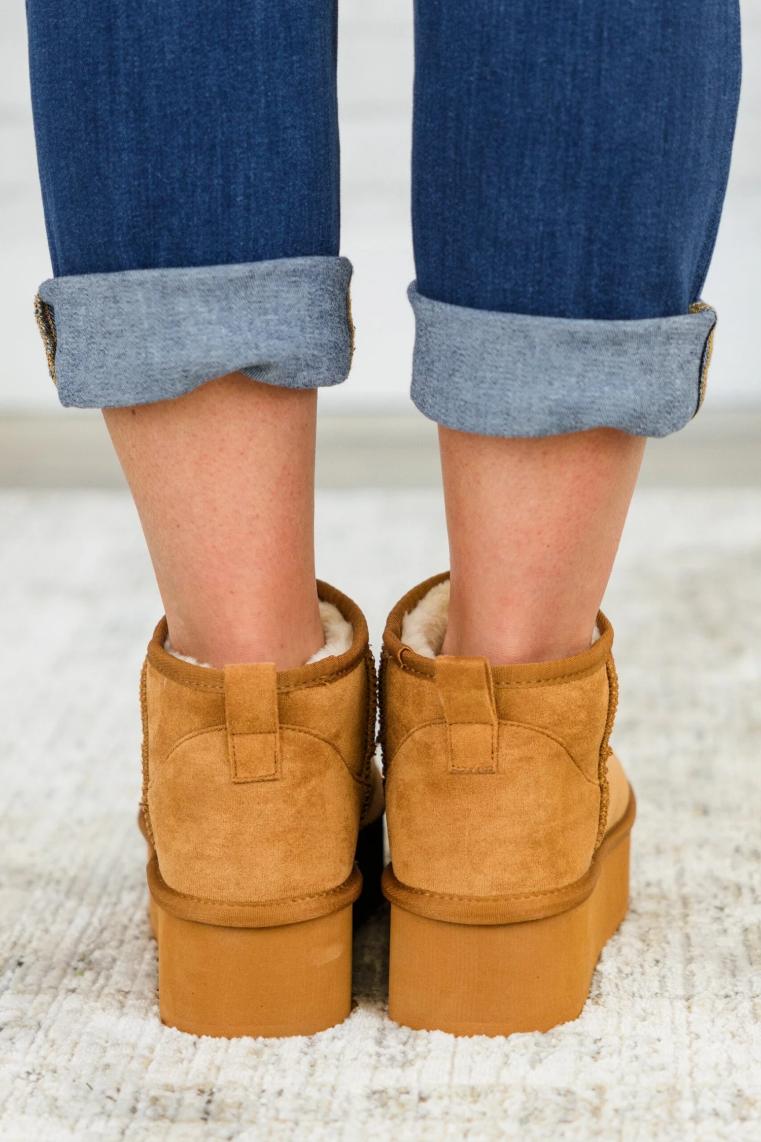 Cozy In Comfort Booties, Tan 6 Cozy In Comfort Booties, Tan - Image 6