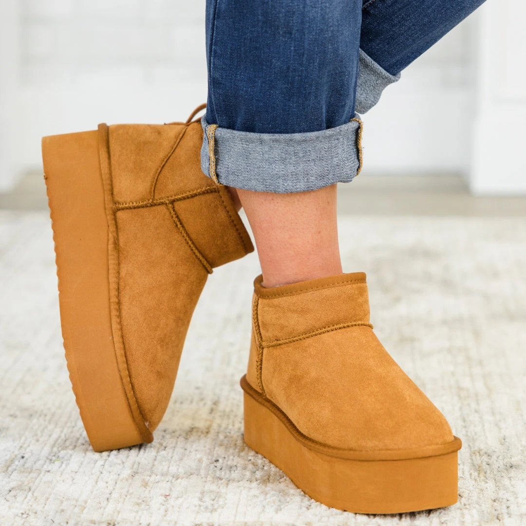 Cozy In Comfort Booties, Tan 1 Cozy In Comfort Booties, Tan