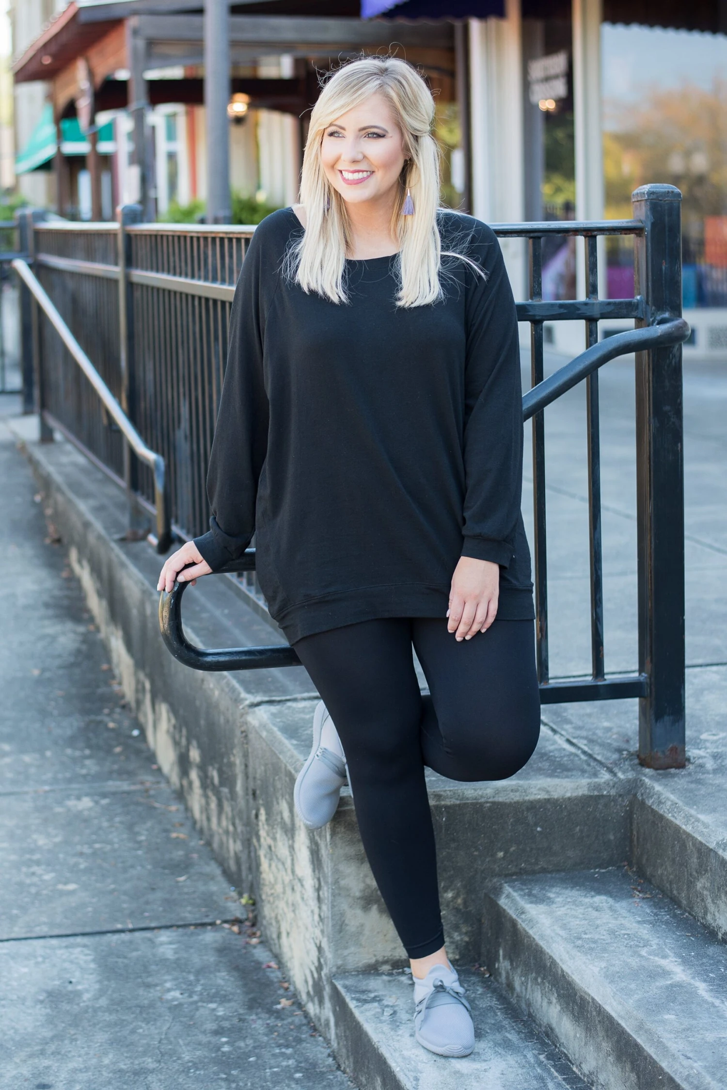 Luxe Leggings, Long Black 2 Luxe Leggings, Long Black - Image 2