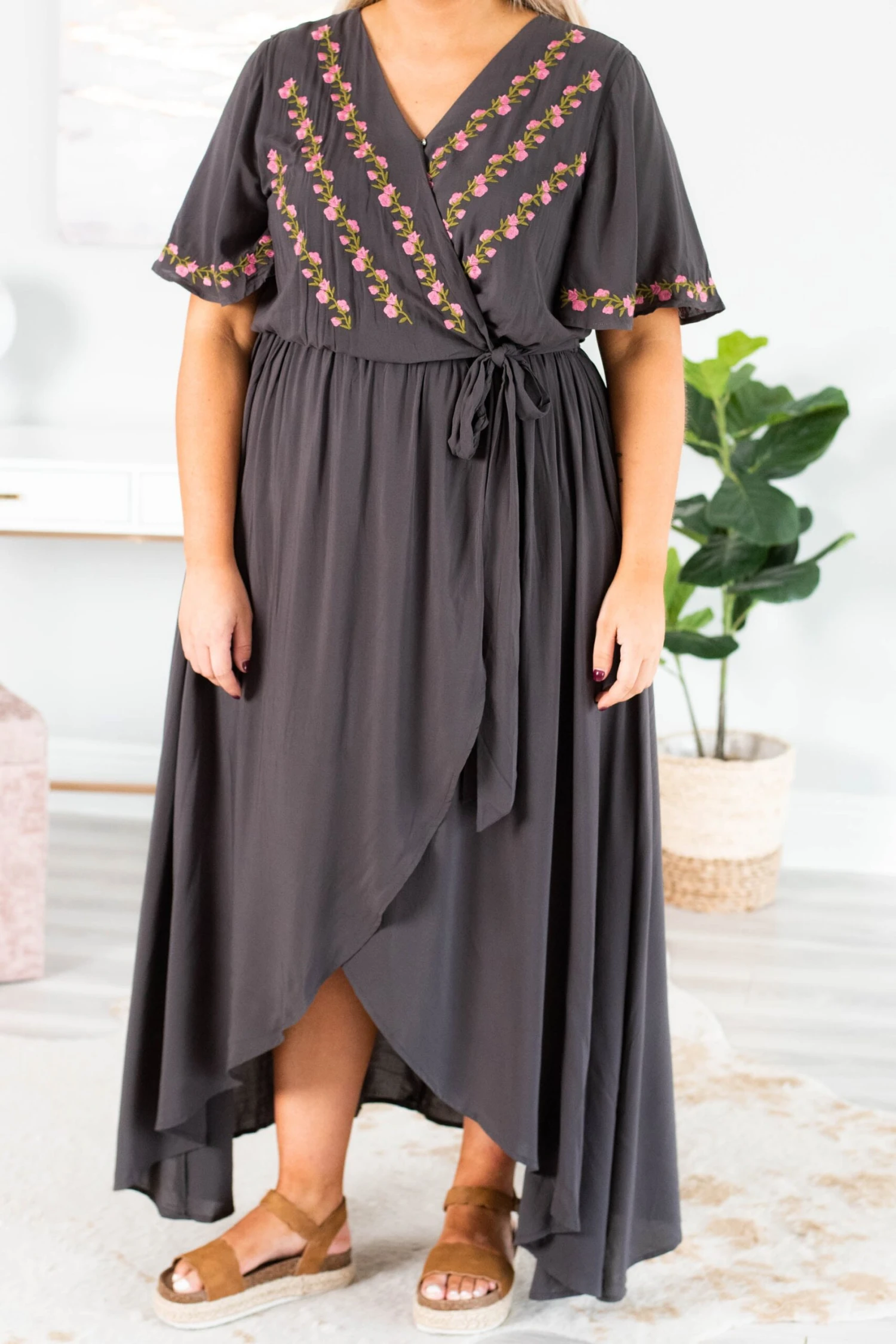 Born To Be Free Dress, Charcoal 3 Born To Be Free Dress, Charcoal - Image 3