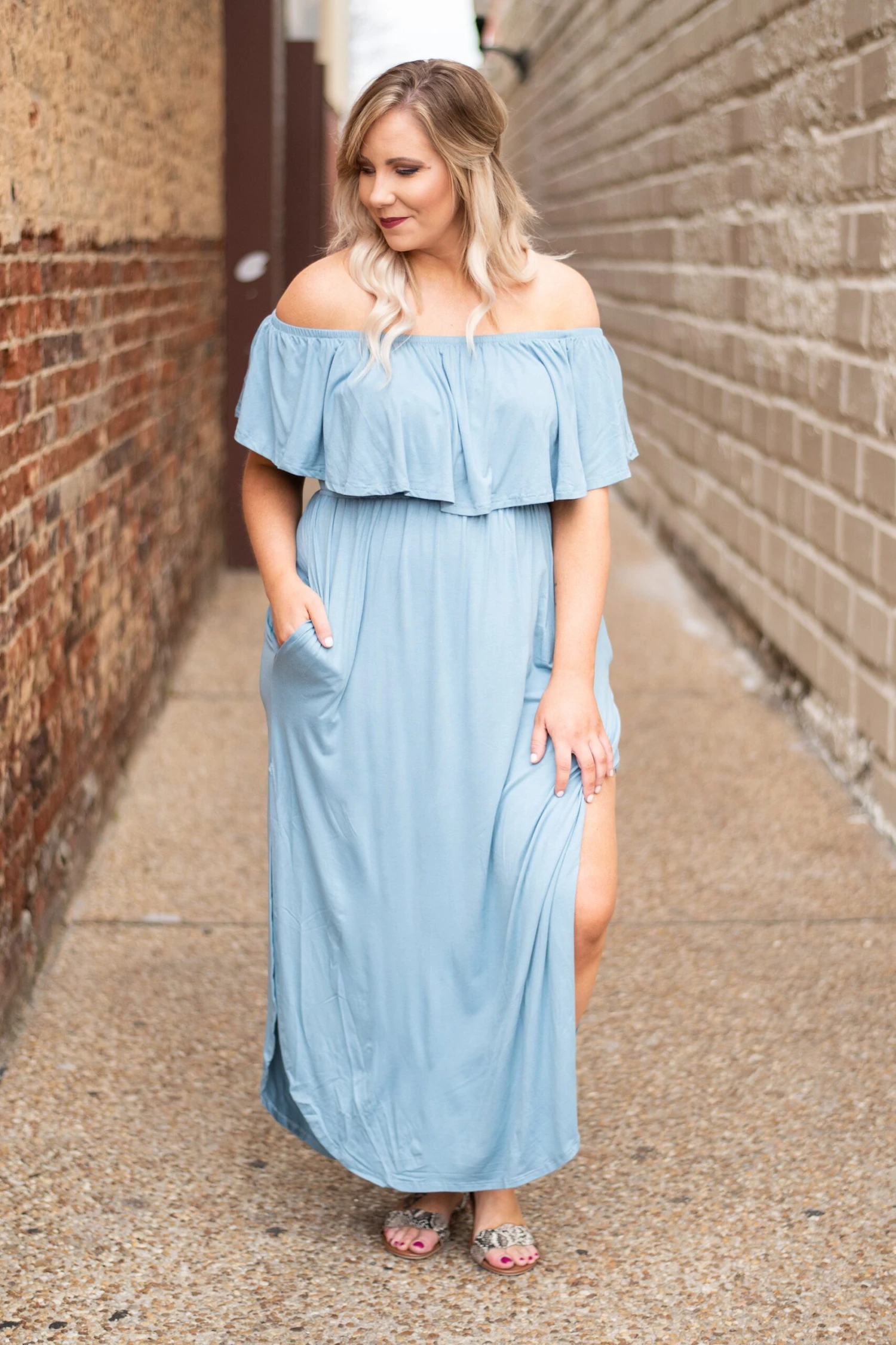 By The Boardwalk Maxi Dress, Chambray 1 By The Boardwalk Maxi Dress, Chambray