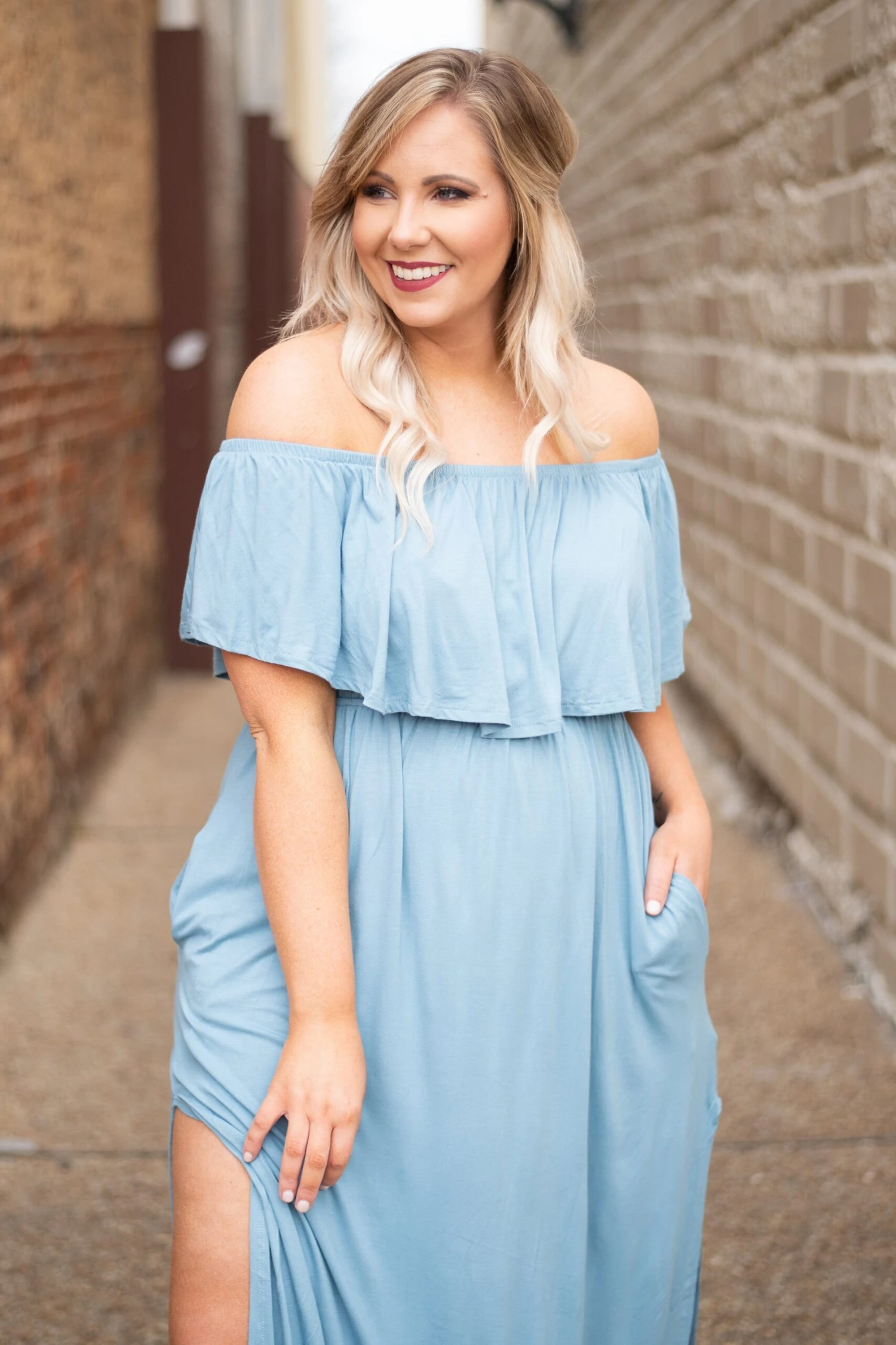 By The Boardwalk Maxi Dress, Chambray 2 By The Boardwalk Maxi Dress, Chambray - Image 2