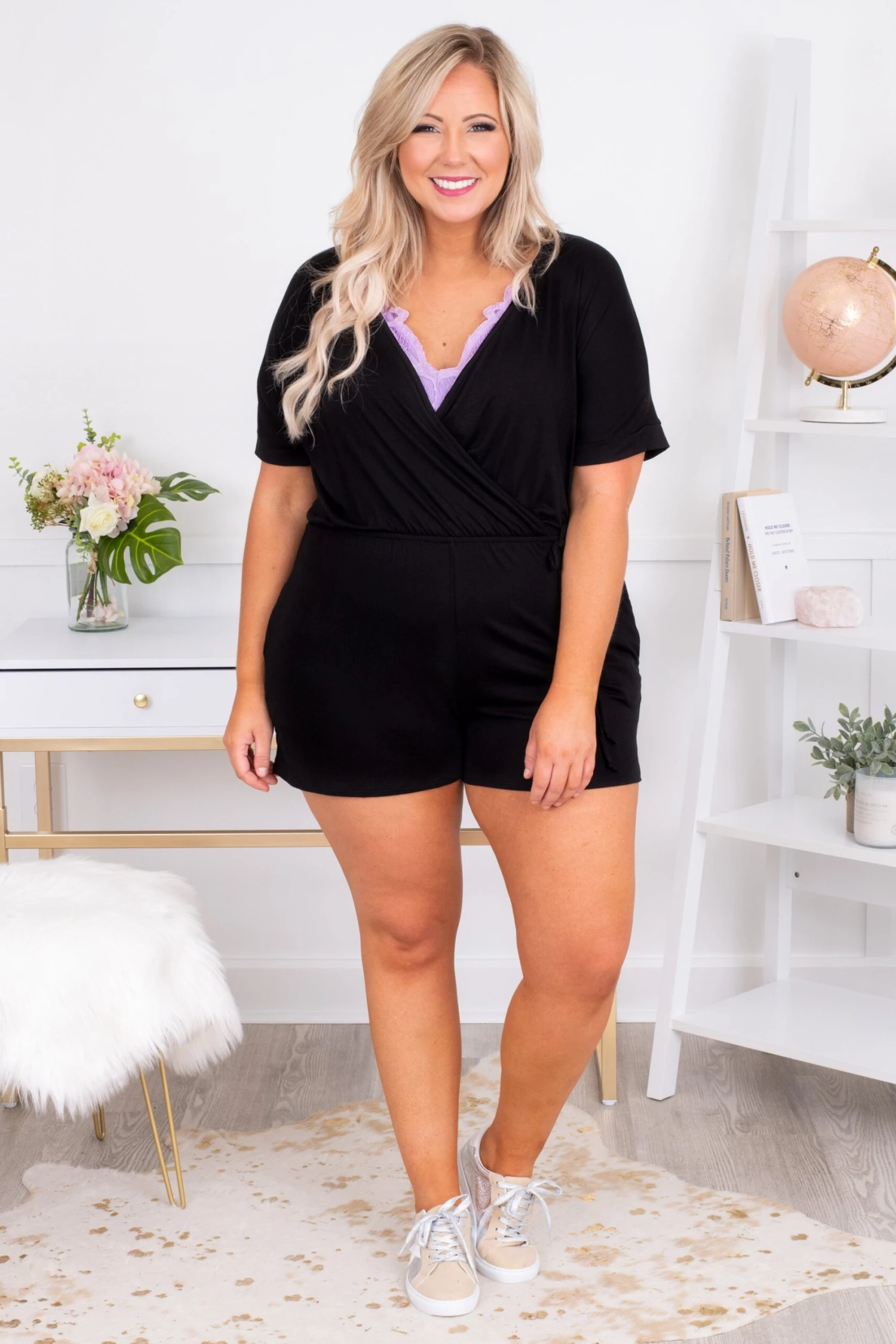 Like It Or Leave It Romper, Black 2 Like It Or Leave It Romper, Black - Image 2